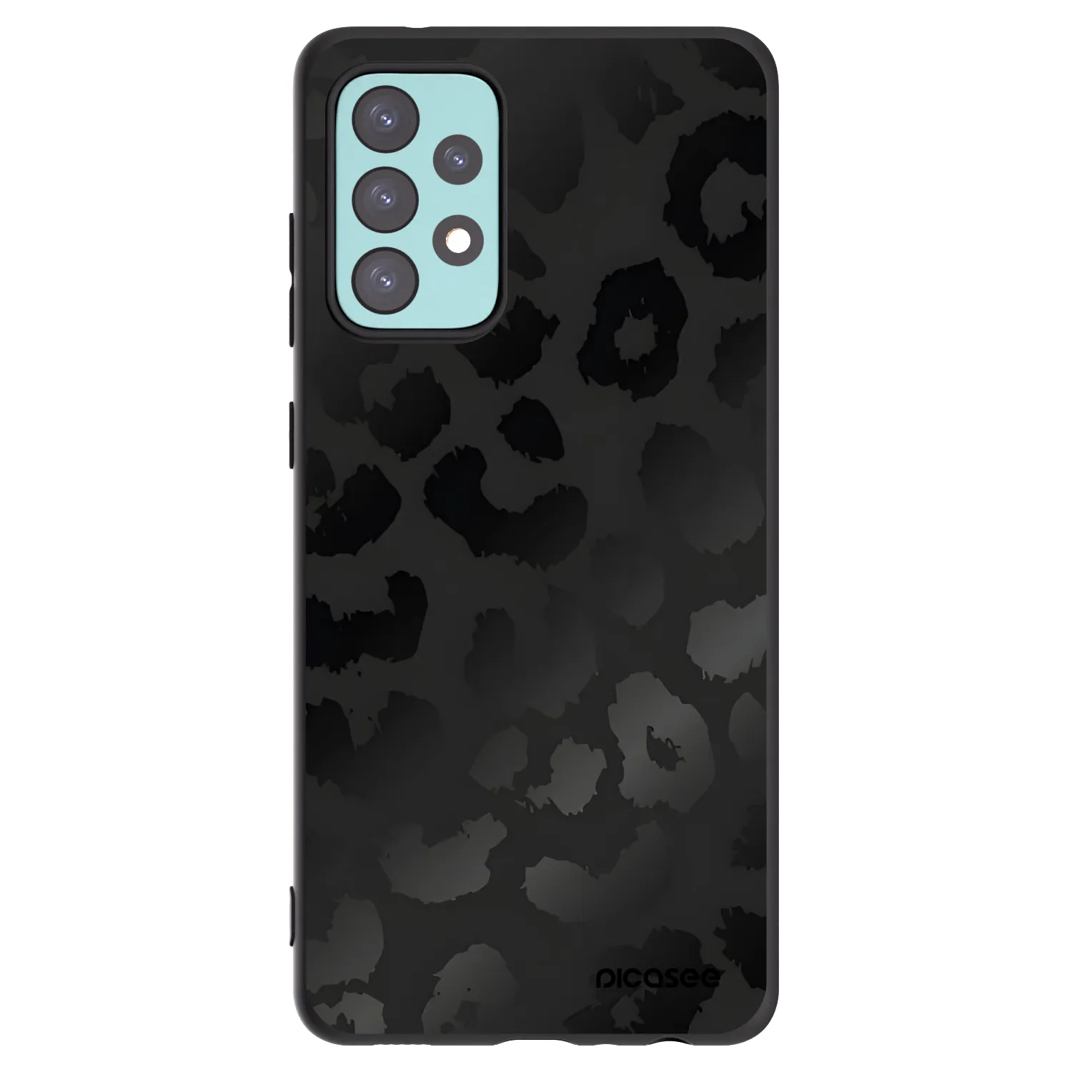 Picasee silikónový čierny obal pre Samsung Galaxy A72 A725F - Midnight Leopard