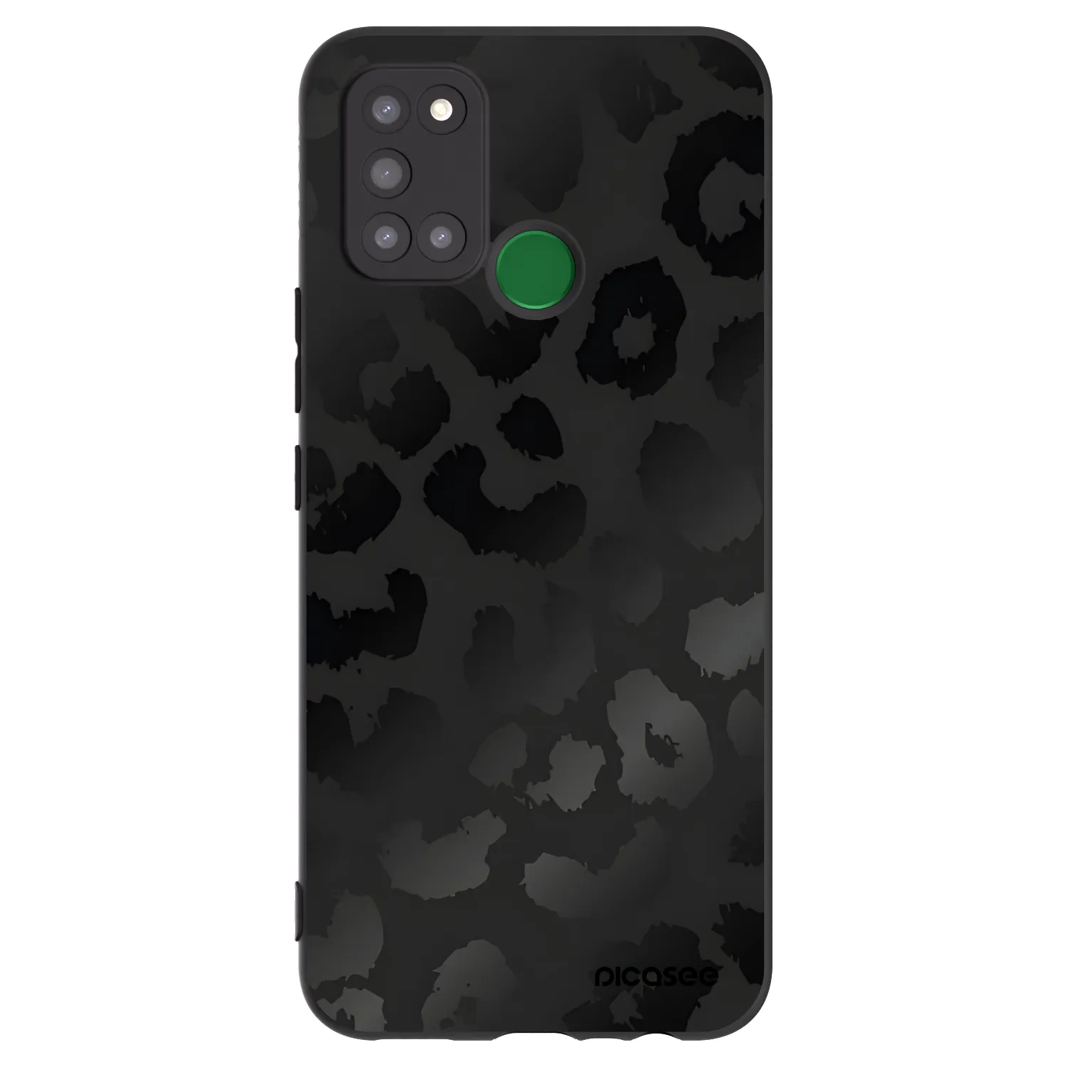 Picasee silikónový čierny obal pre Realme 7i - Midnight Leopard