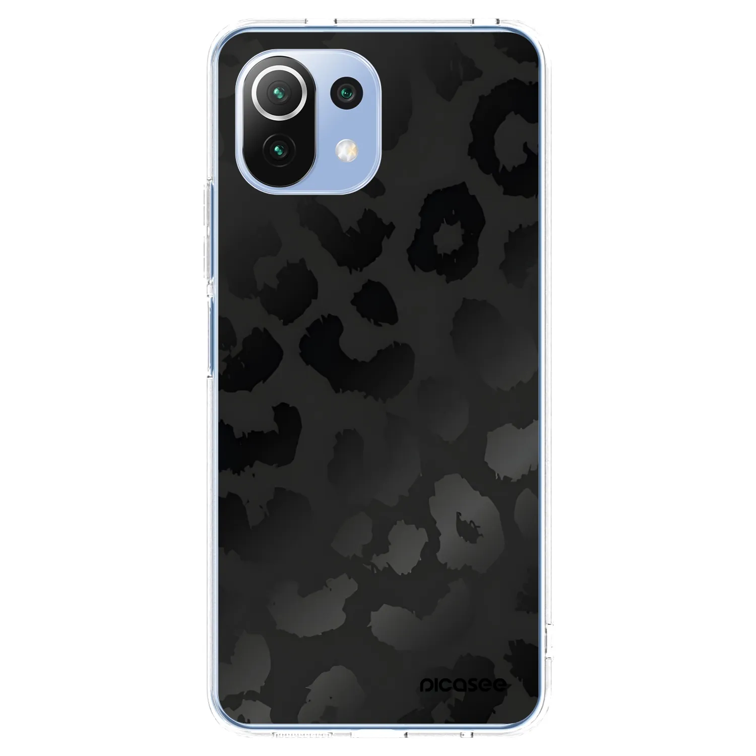 Picasee silikónový prehľadný obal pre Xiaomi Mi 11 Lite - Midnight Leopard