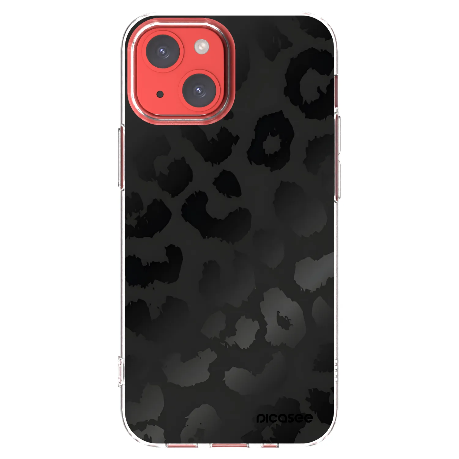Picasee silikónový prehľadný obal pre Apple iPhone 13 mini - Midnight Leopard