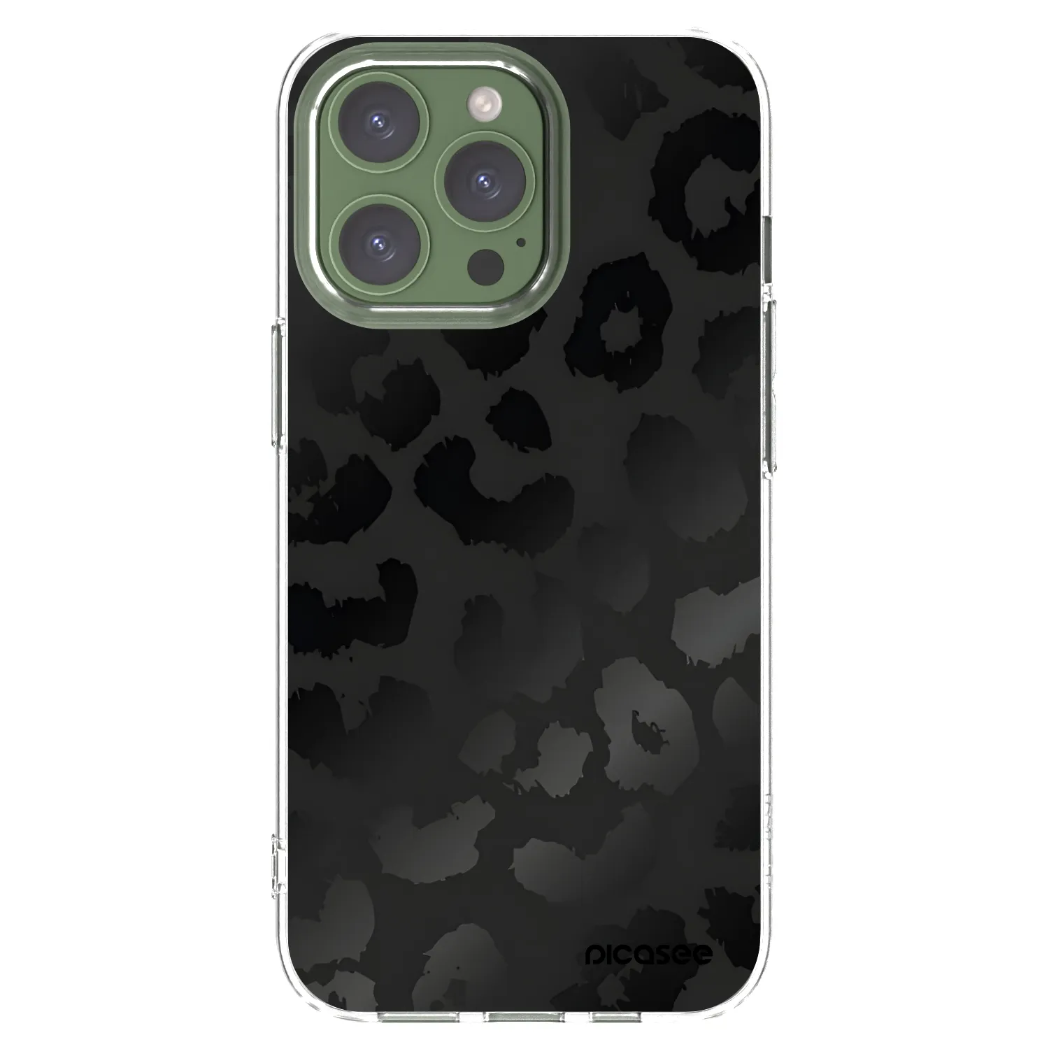 Picasee silikónový prehľadný obal pre Apple iPhone 13 Pro - Midnight Leopard