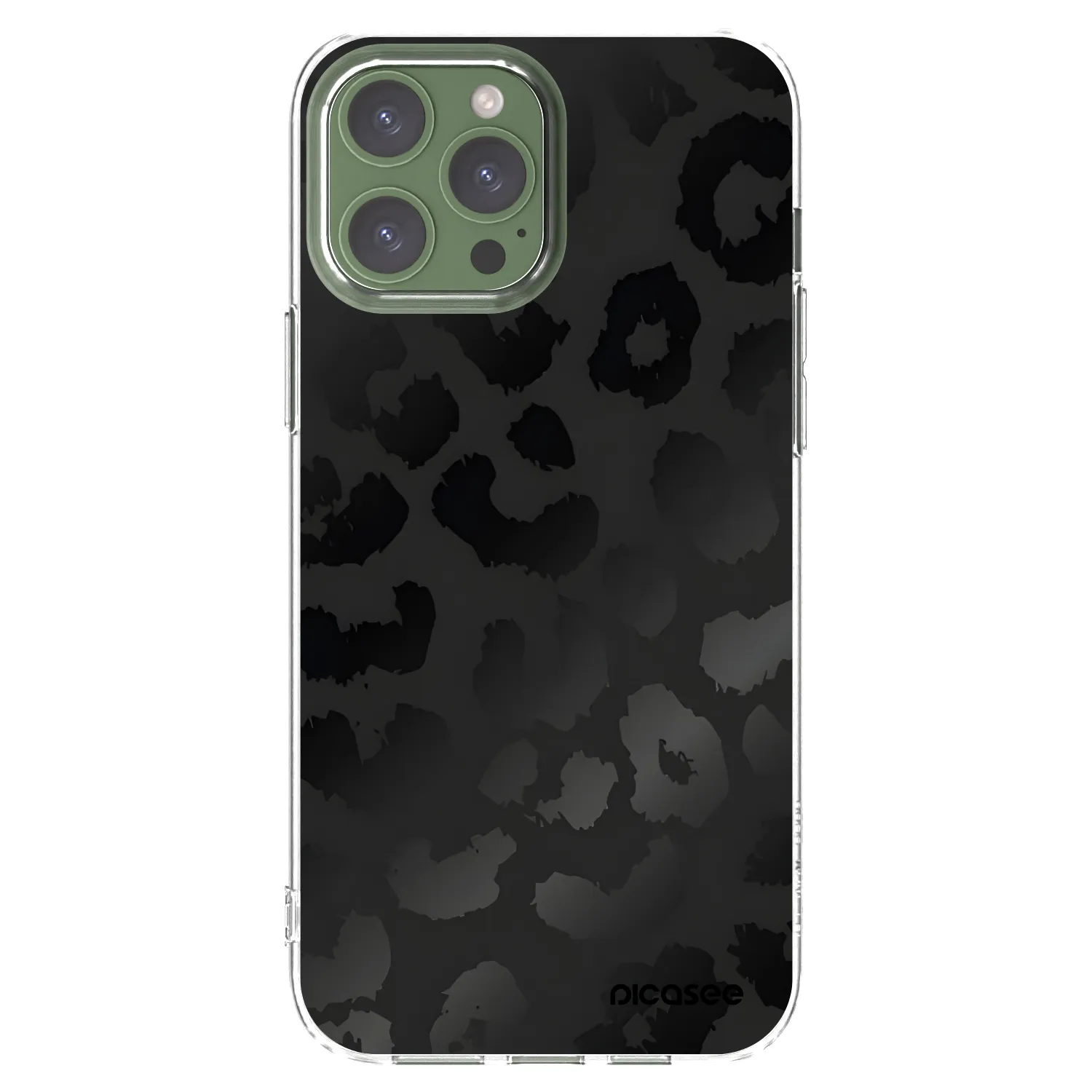 Picasee silikónový prehľadný obal pre Apple iPhone 13 Pro Max - Midnight Leopard