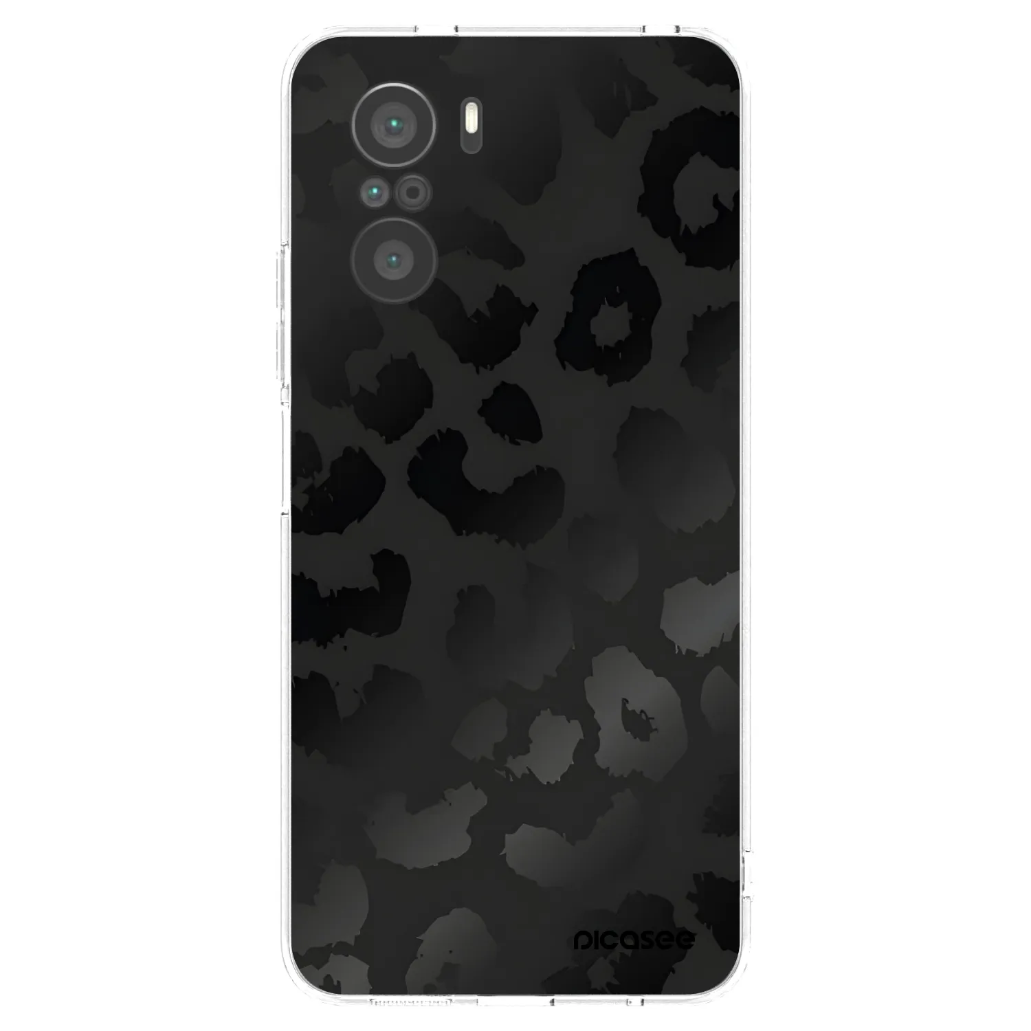 Picasee silikónový prehľadný obal pre Xiaomi Poco F3 - Midnight Leopard
