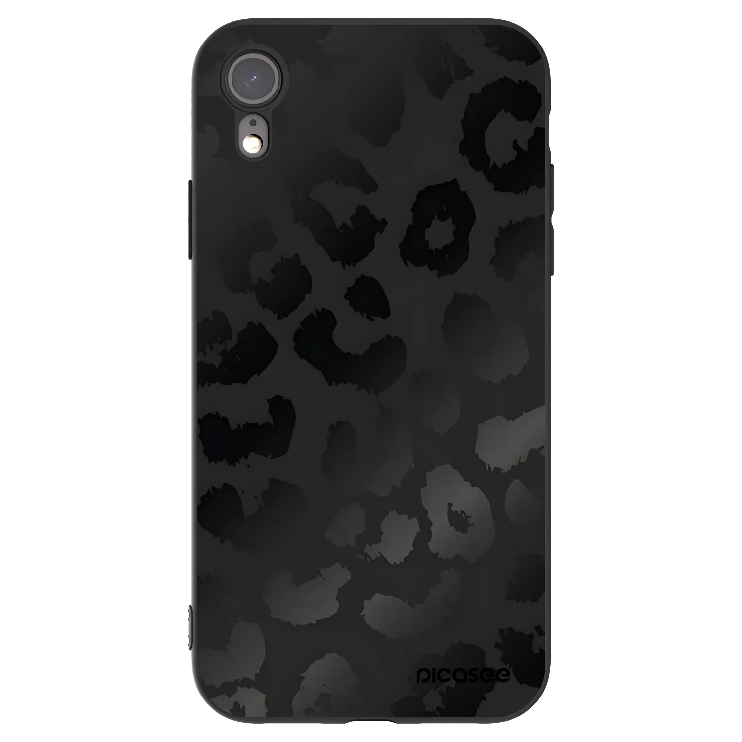 Picasee silikónový čierny obal pre Apple iPhone XR - Midnight Leopard