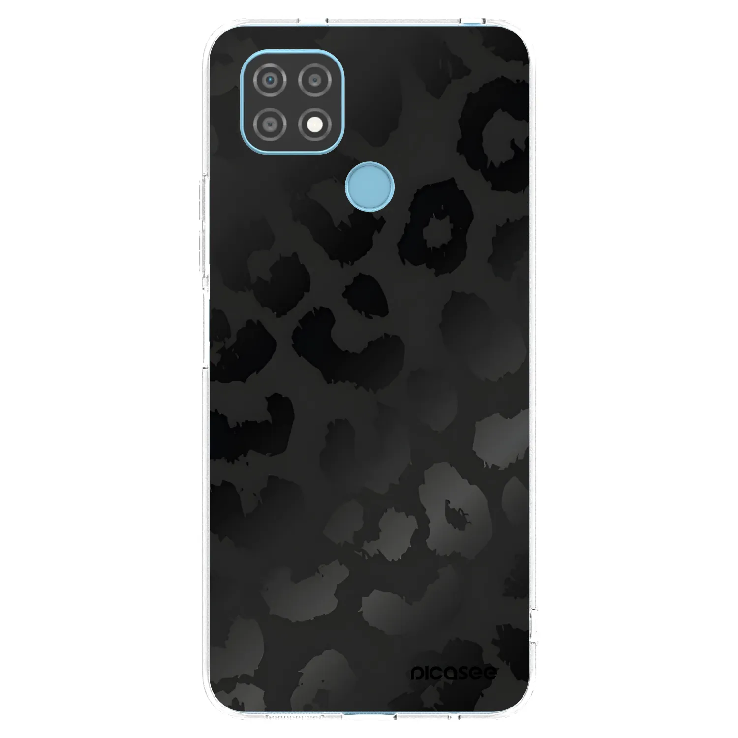 Picasee silikónový prehľadný obal pre Realme C21 - Midnight Leopard