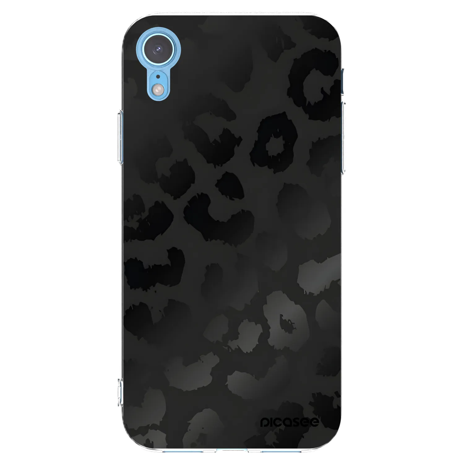 Picasee silikónový prehľadný obal pre Apple iPhone XR - Midnight Leopard