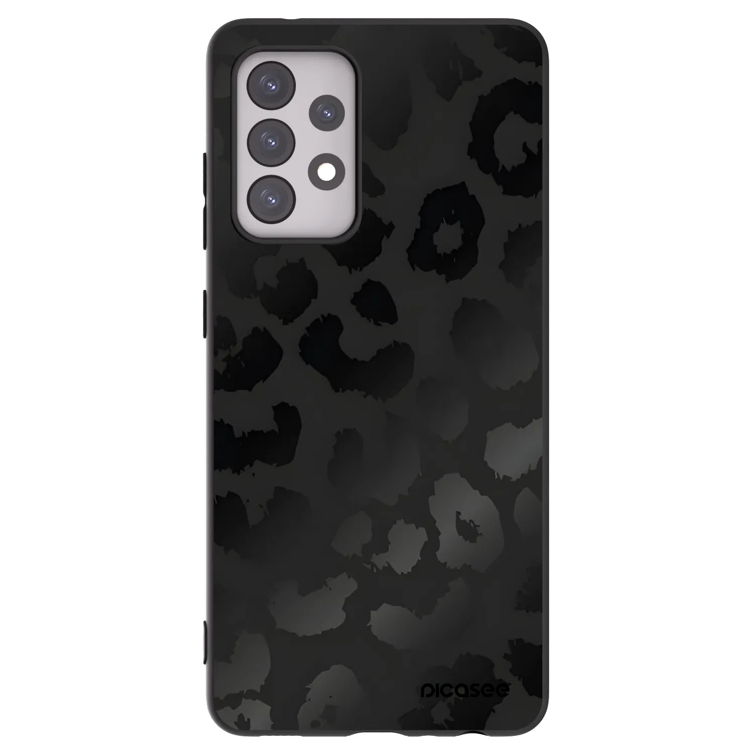 Picasee silikónový čierny obal pre Samsung Galaxy A52s 5G A528B - Midnight Leopard