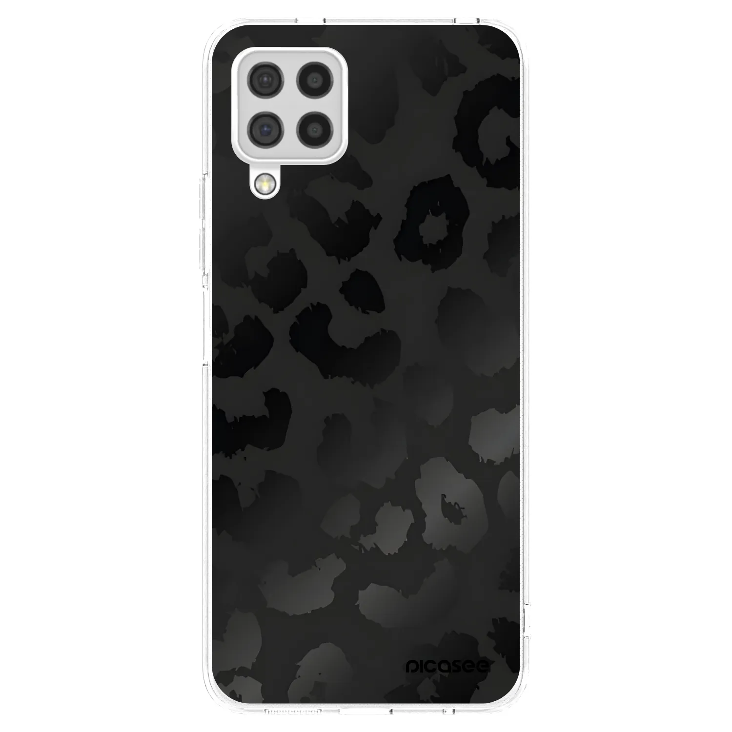 Picasee silikónový prehľadný obal pre Samsung Galaxy A22 A225F 4G - Midnight Leopard