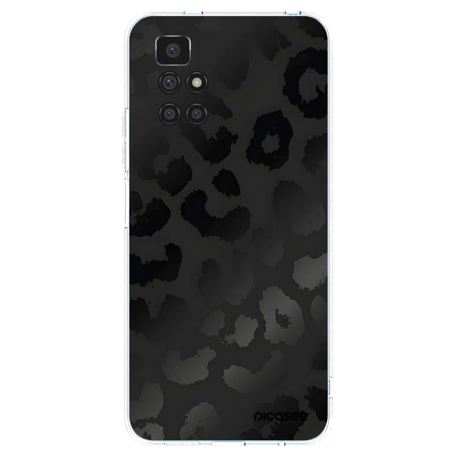 Picasee silikónový prehľadný obal pre Xiaomi Redmi 10 - Midnight Leopard