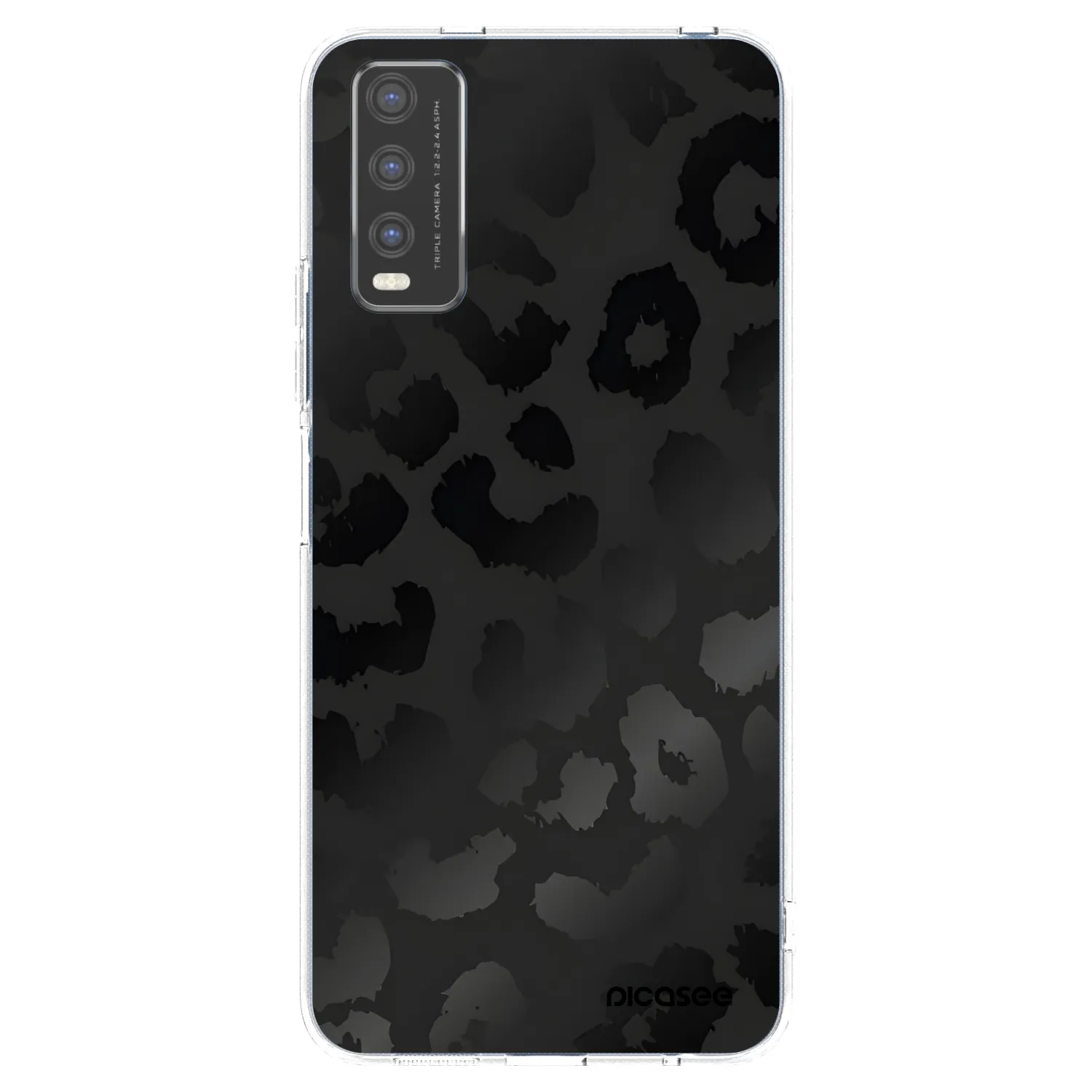 Picasee silikónový prehľadný obal pre Vivo Y20s - Midnight Leopard