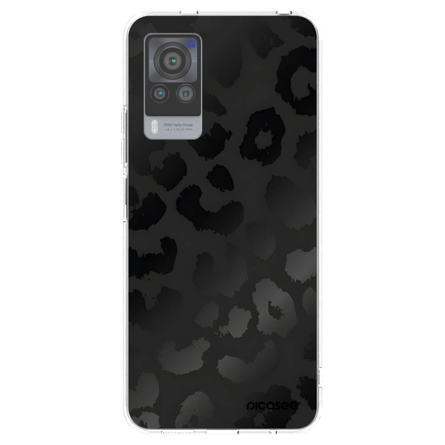 Picasee silikónový prehľadný obal pre Vivo X60 Pro 5G - Midnight Leopard