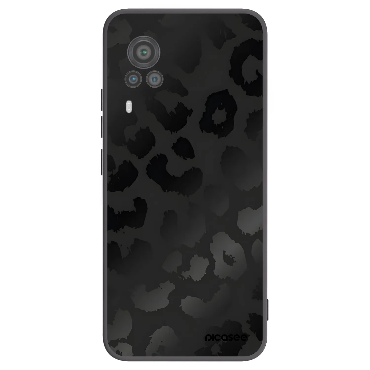 Picasee silikónový čierny obal pre Vivo X60 Pro 5G - Midnight Leopard