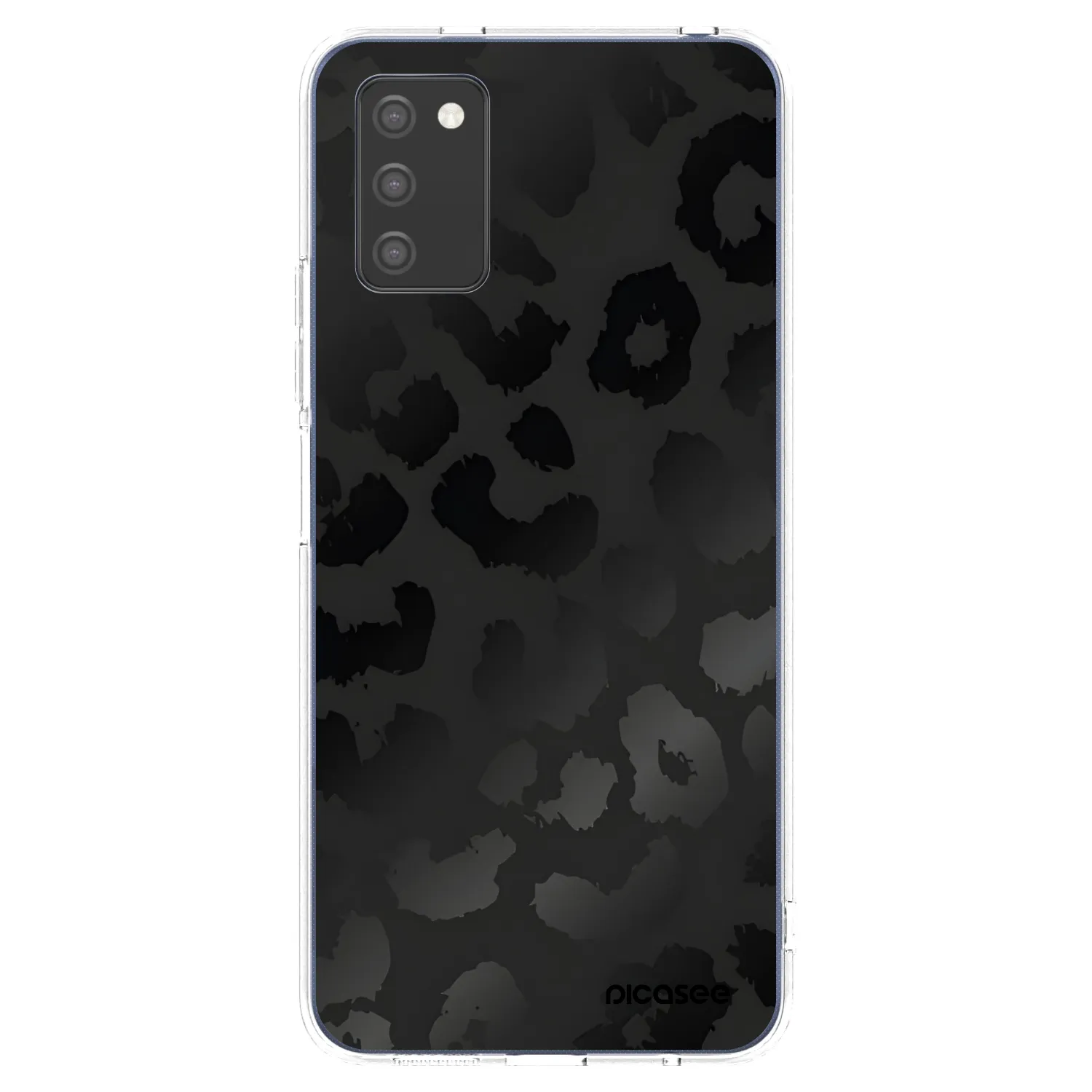 Picasee silikónový prehľadný obal pre Samsung Galaxy A03s A037G - Midnight Leopard