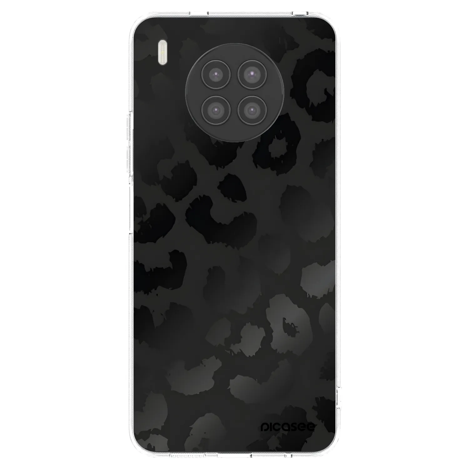 Picasee silikónový prehľadný obal pre Huawei Nova 8i - Midnight Leopard