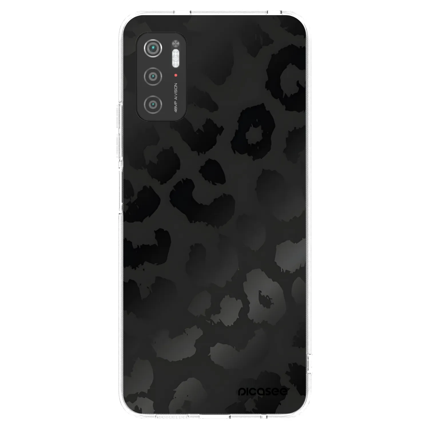 Picasee silikónový prehľadný obal pre Xiaomi Poco M3 Pro 5G - Midnight Leopard