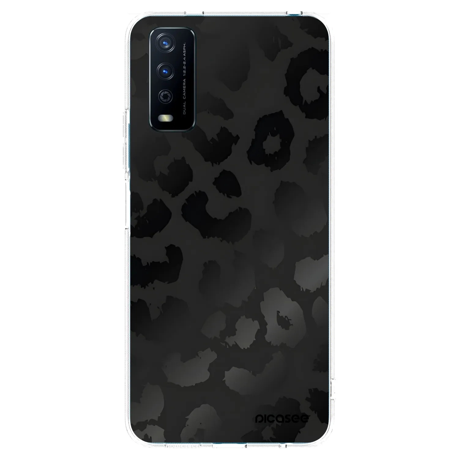 Picasee silikónový prehľadný obal pre Vivo Y11s - Midnight Leopard