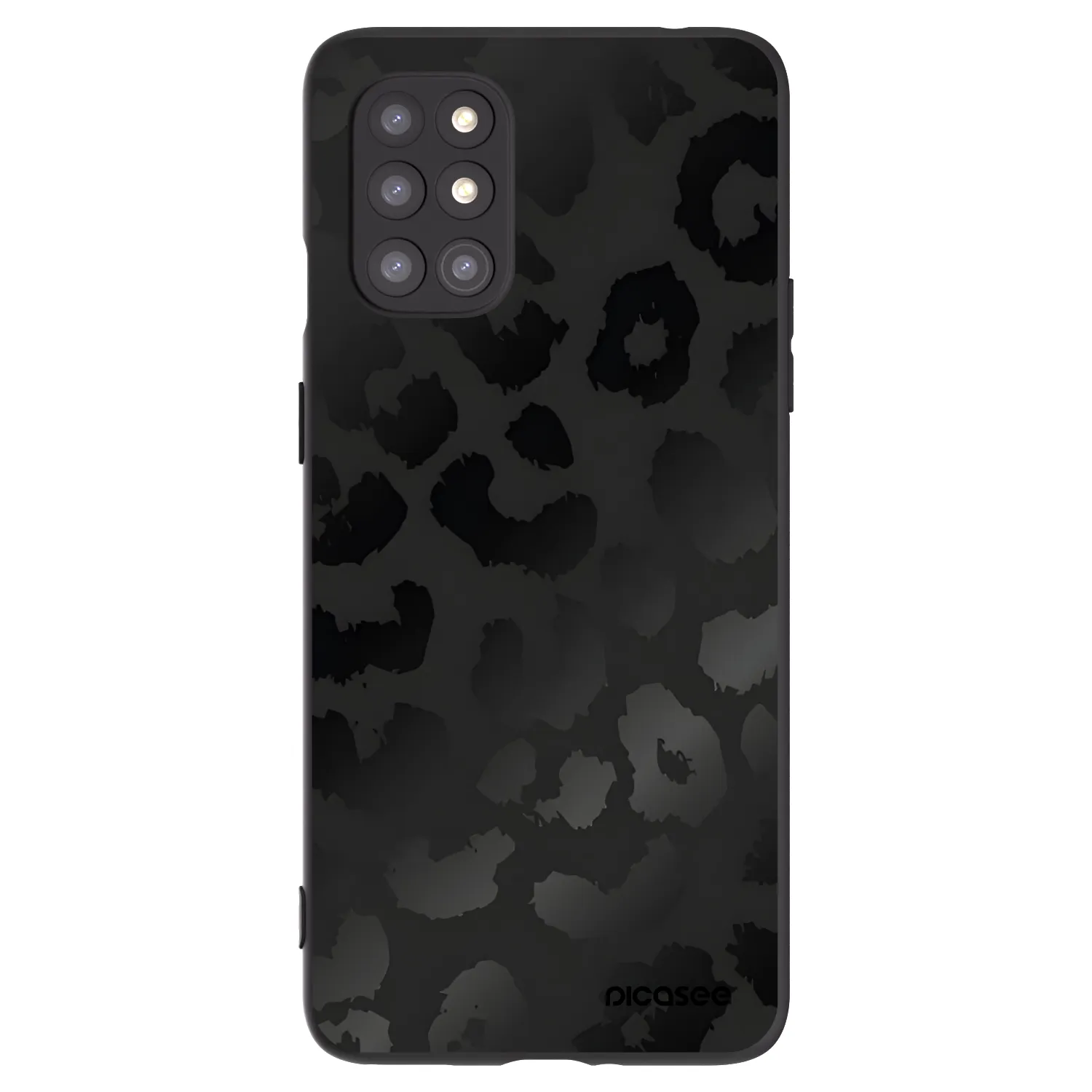 Picasee silikónový čierny obal pre OnePlus 8T - Midnight Leopard