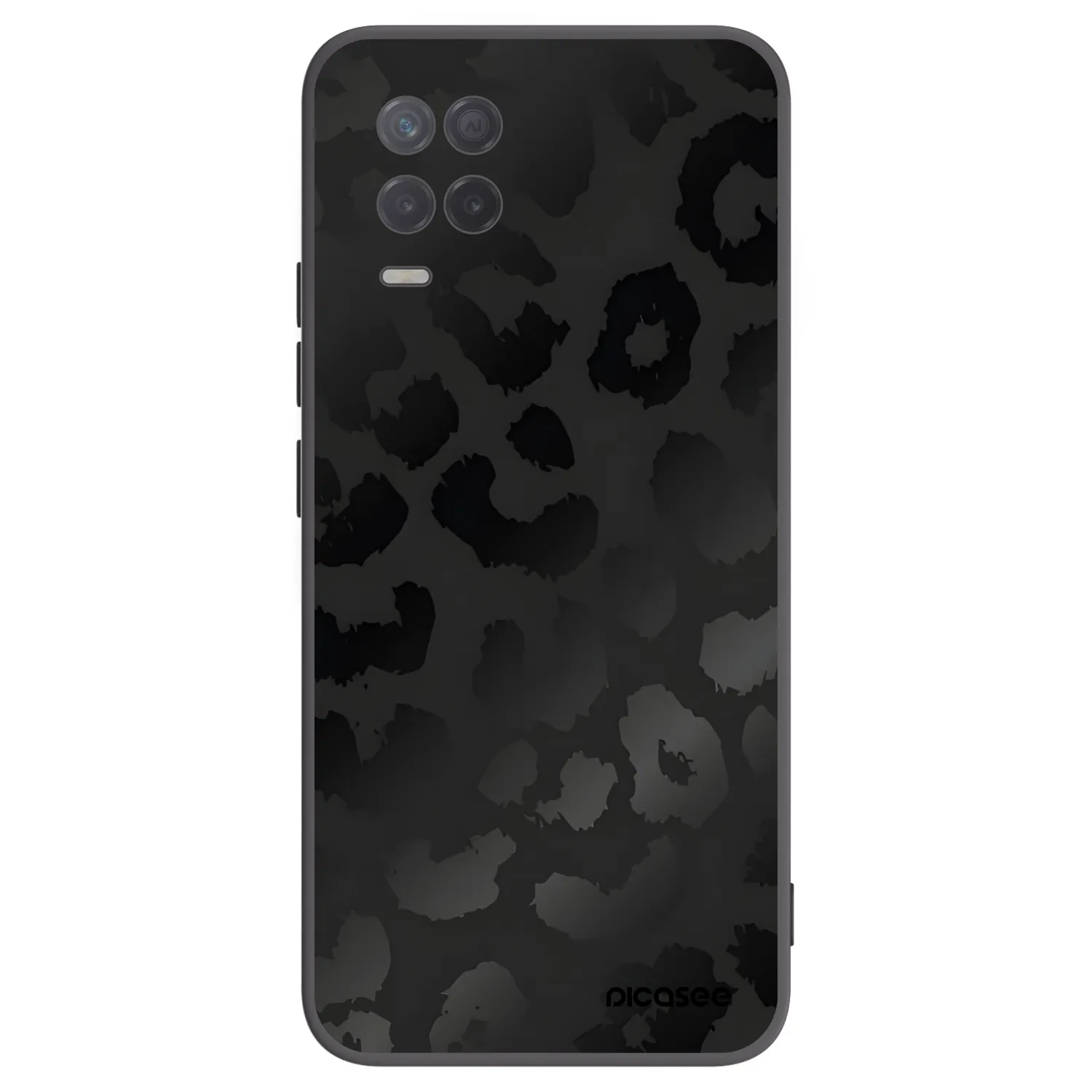 Picasee silikónový čierny obal pre Realme 8 5G - Midnight Leopard