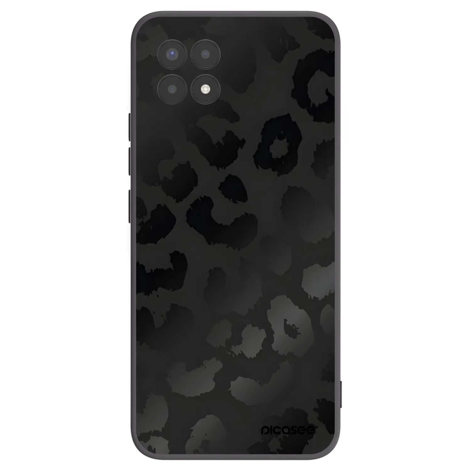 Picasee silikónový čierny obal pre Realme 8i - Midnight Leopard