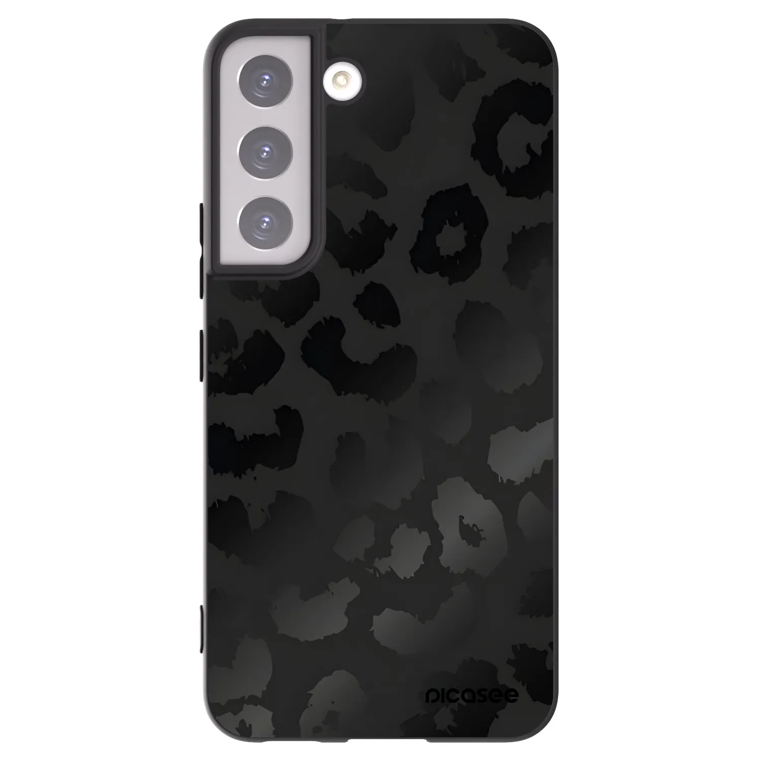 Picasee silikónový čierny obal pre Samsung Galaxy S22 5G - Midnight Leopard