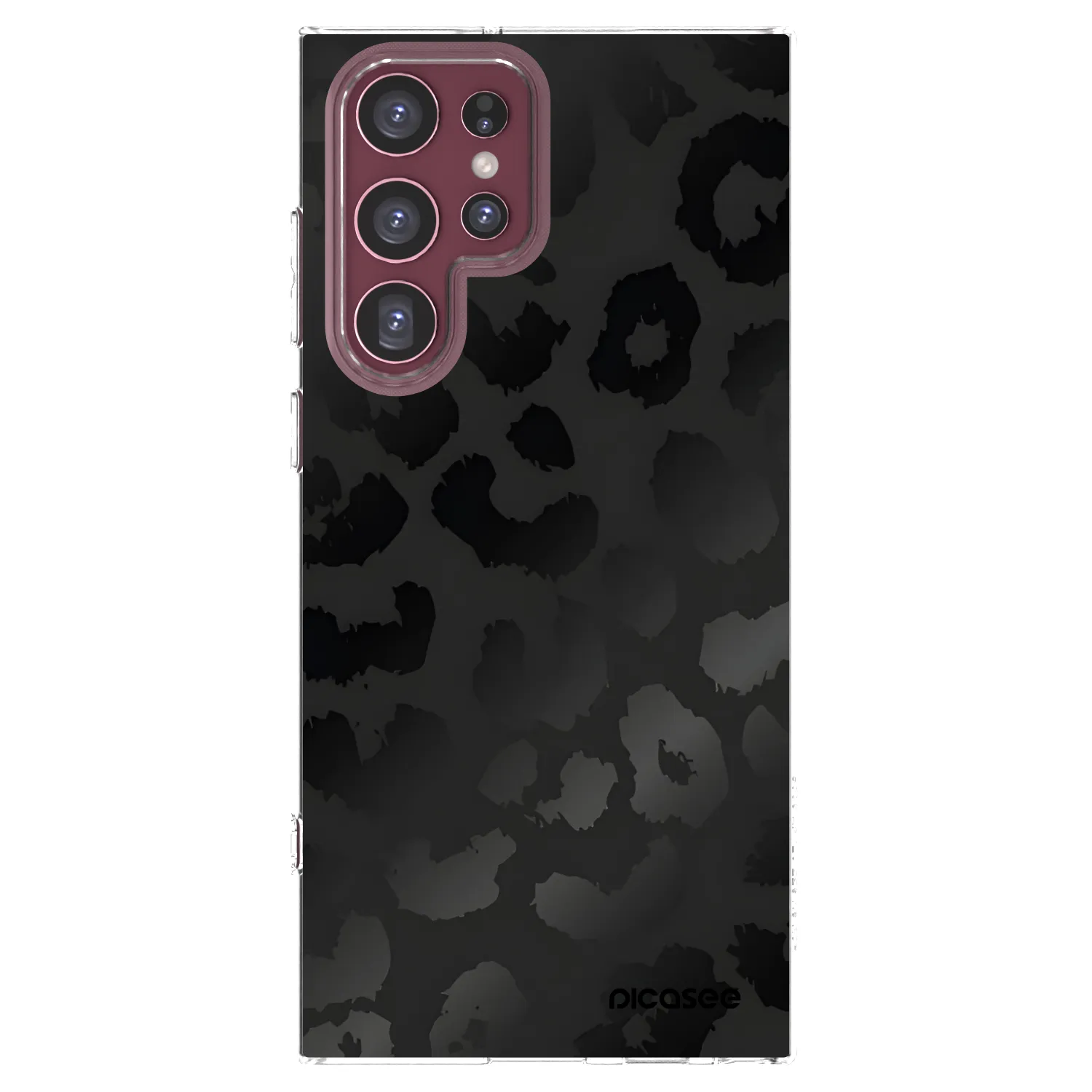 Picasee silikónový prehľadný obal pre Samsung Galaxy S22 Ultra 5G - Midnight Leopard