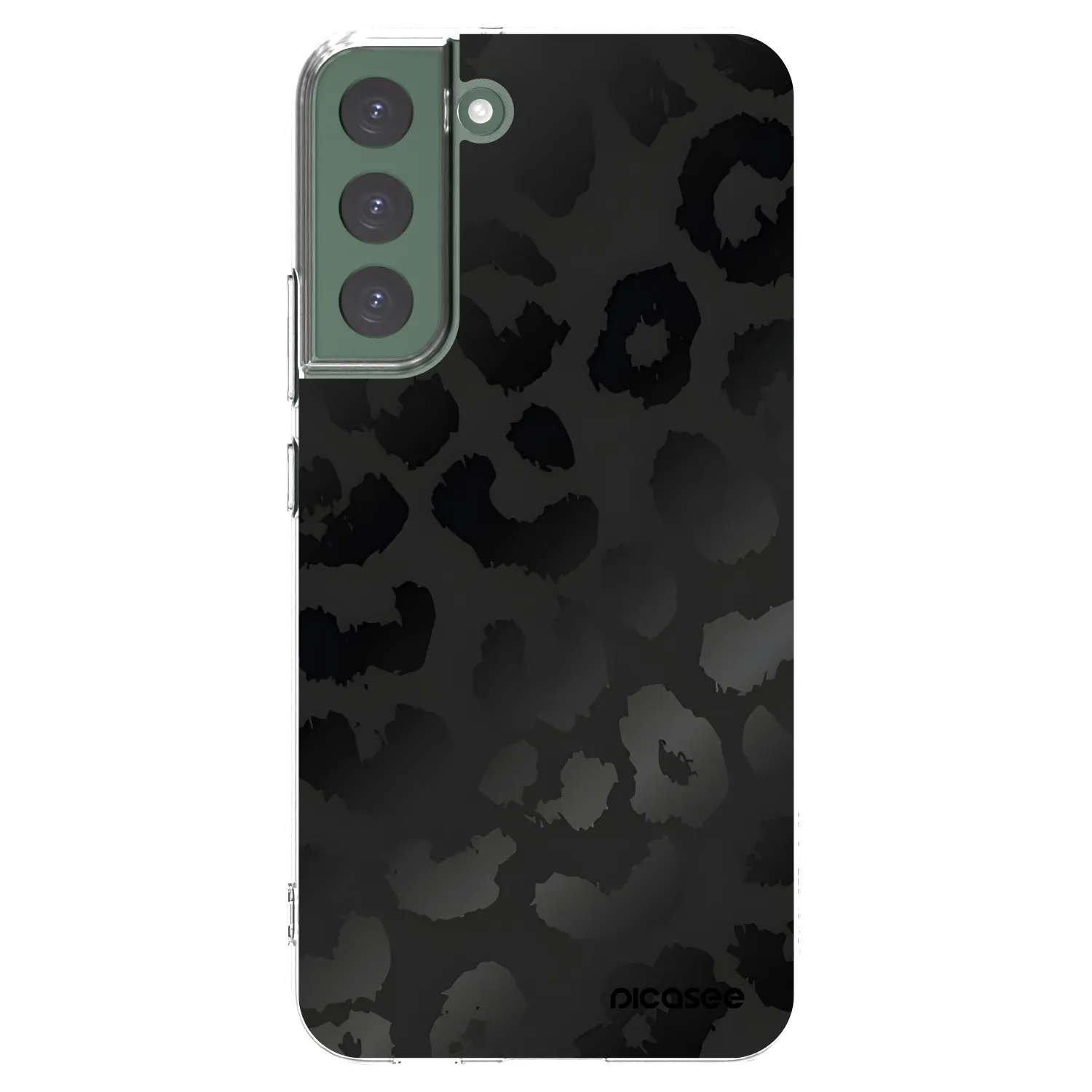 Picasee silikónový prehľadný obal pre Samsung Galaxy S22+ 5G - Midnight Leopard