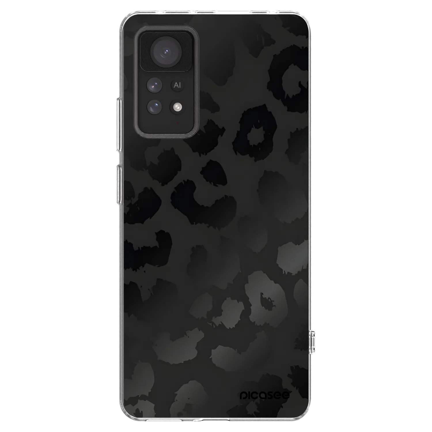 Picasee silikónový prehľadný obal pre Xiaomi Redmi Note 11 Pro 5G - Midnight Leopard