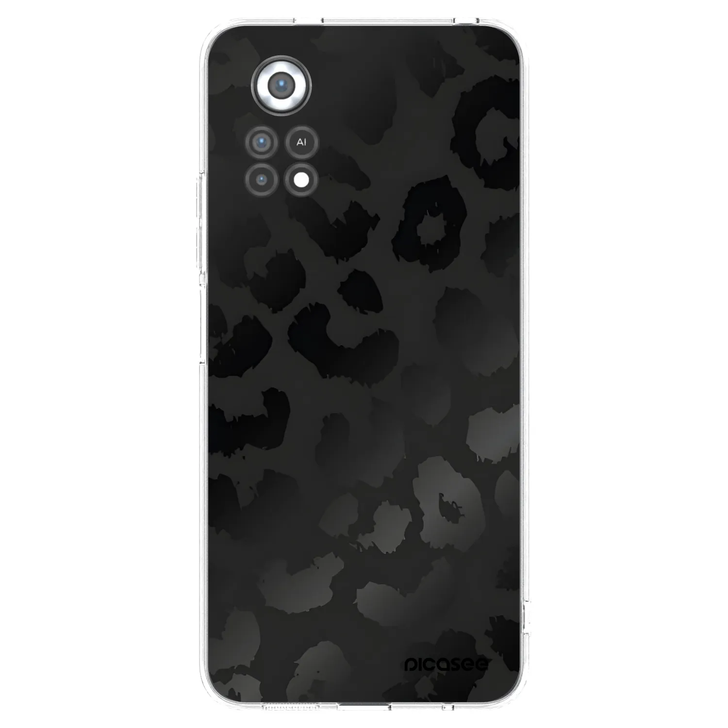 Picasee silikónový prehľadný obal pre Xiaomi Poco X4 Pro 5G - Midnight Leopard