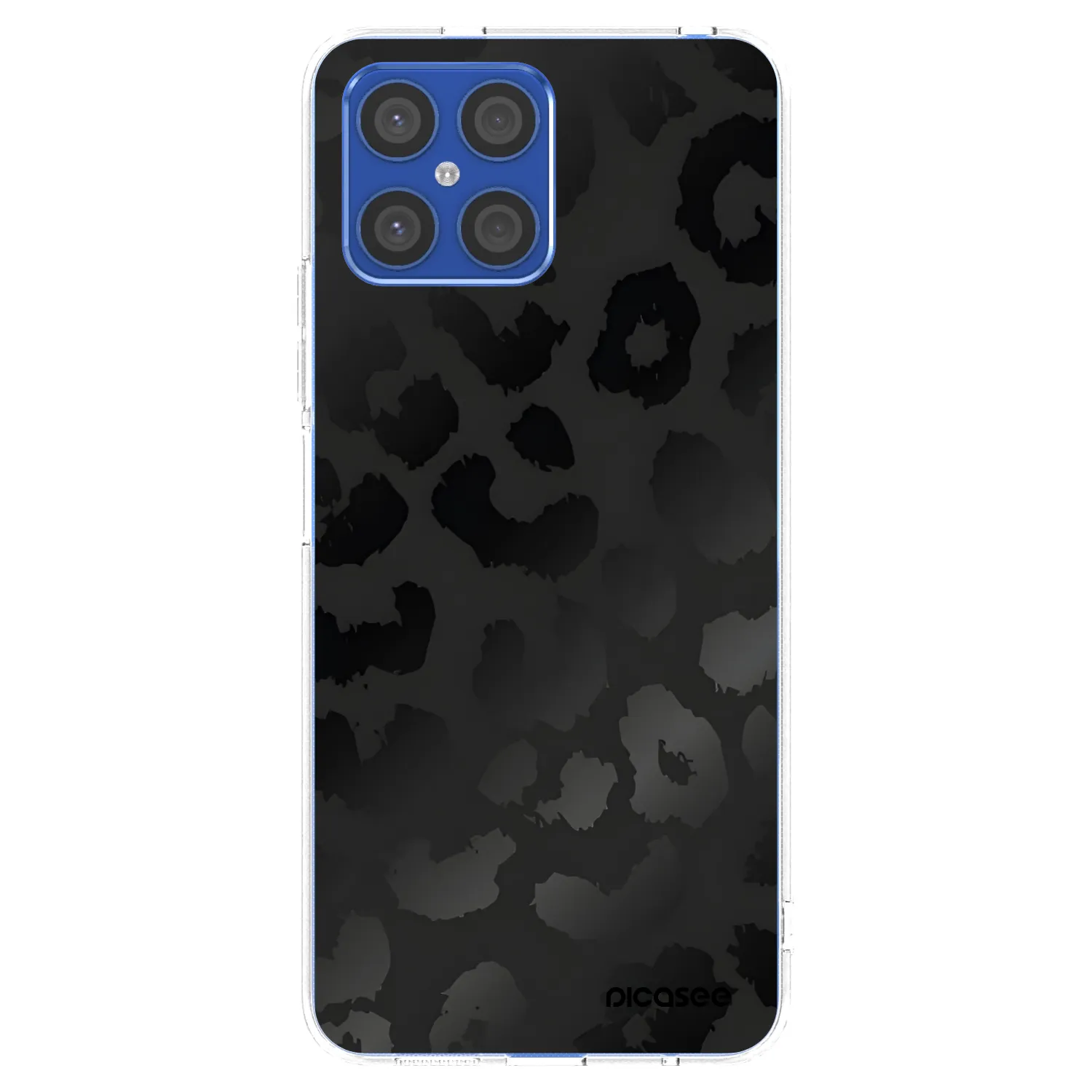 Picasee silikónový prehľadný obal pre Honor X8 4G - Midnight Leopard