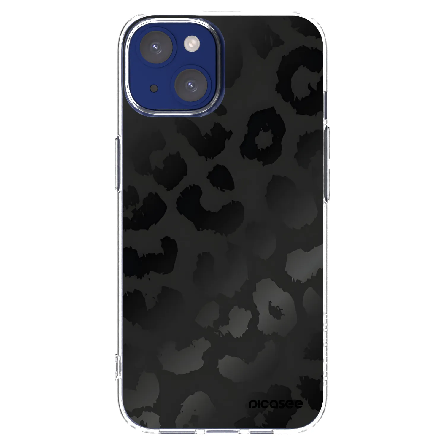 Silikónový prehľadný obal pre Apple iPhone 14 - Midnight Leopard