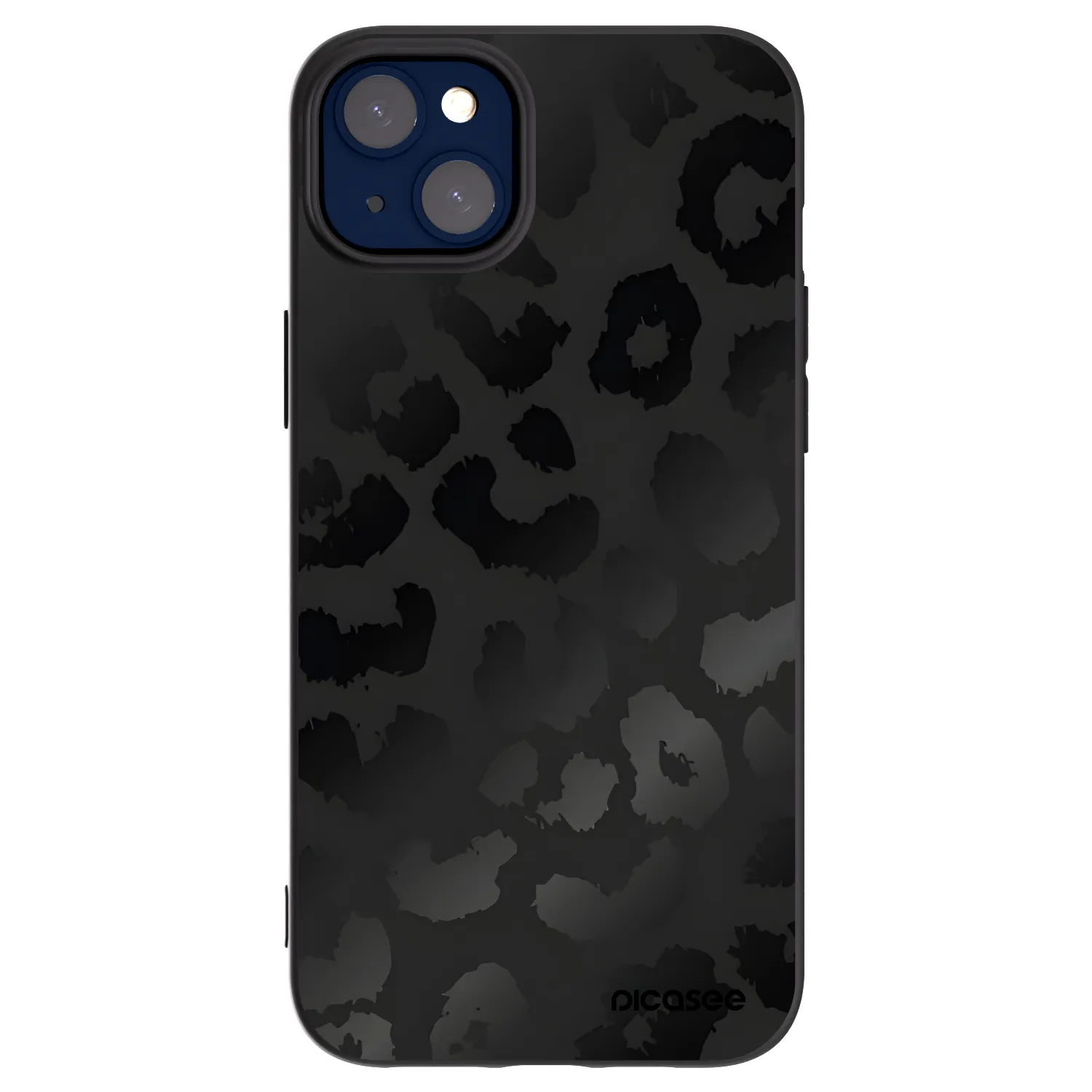 Picasee silikónový čierny obal pre Apple iPhone 14 Plus - Midnight Leopard