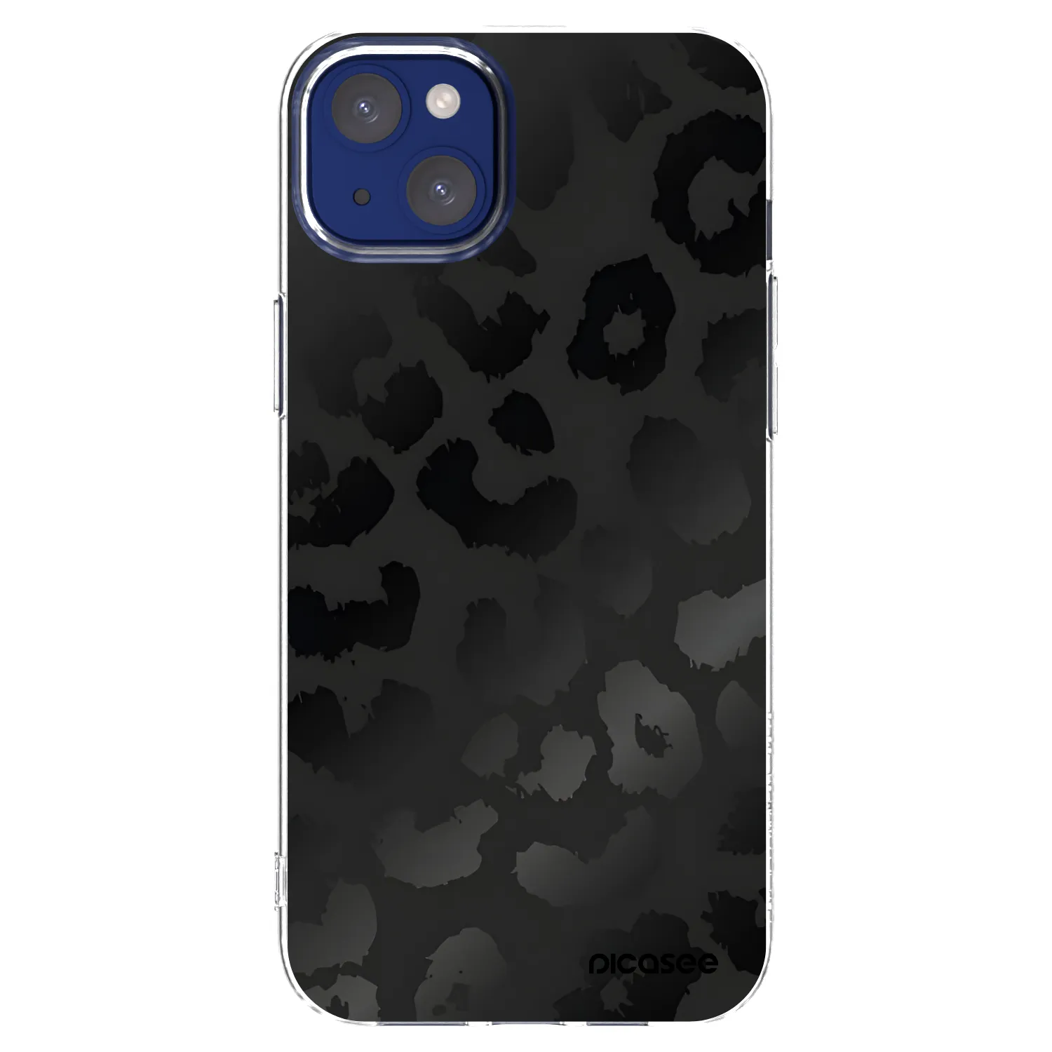 Picasee silikónový prehľadný obal pre Apple iPhone 14 Plus - Midnight Leopard