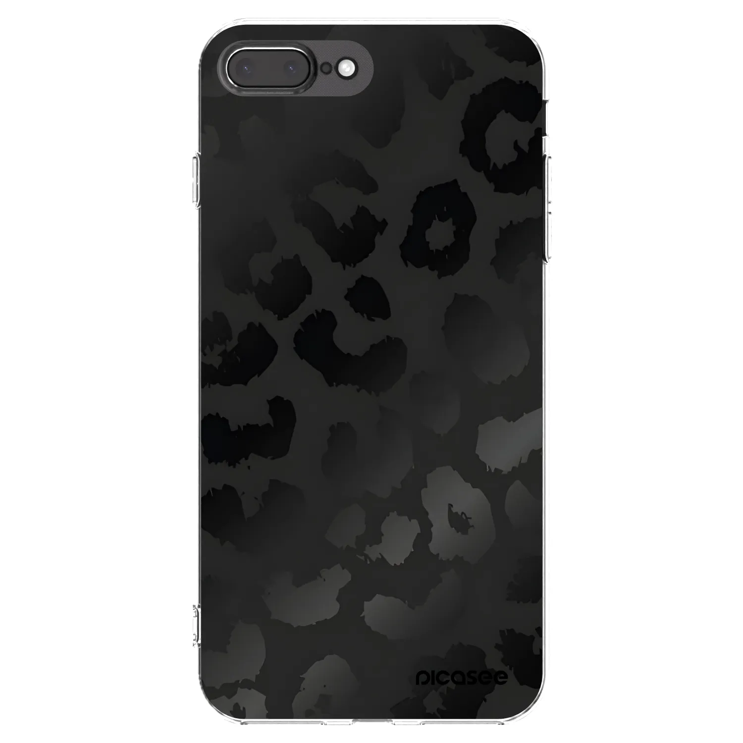 Picasee silikónový prehľadný obal pre Apple iPhone 8 Plus - Midnight Leopard