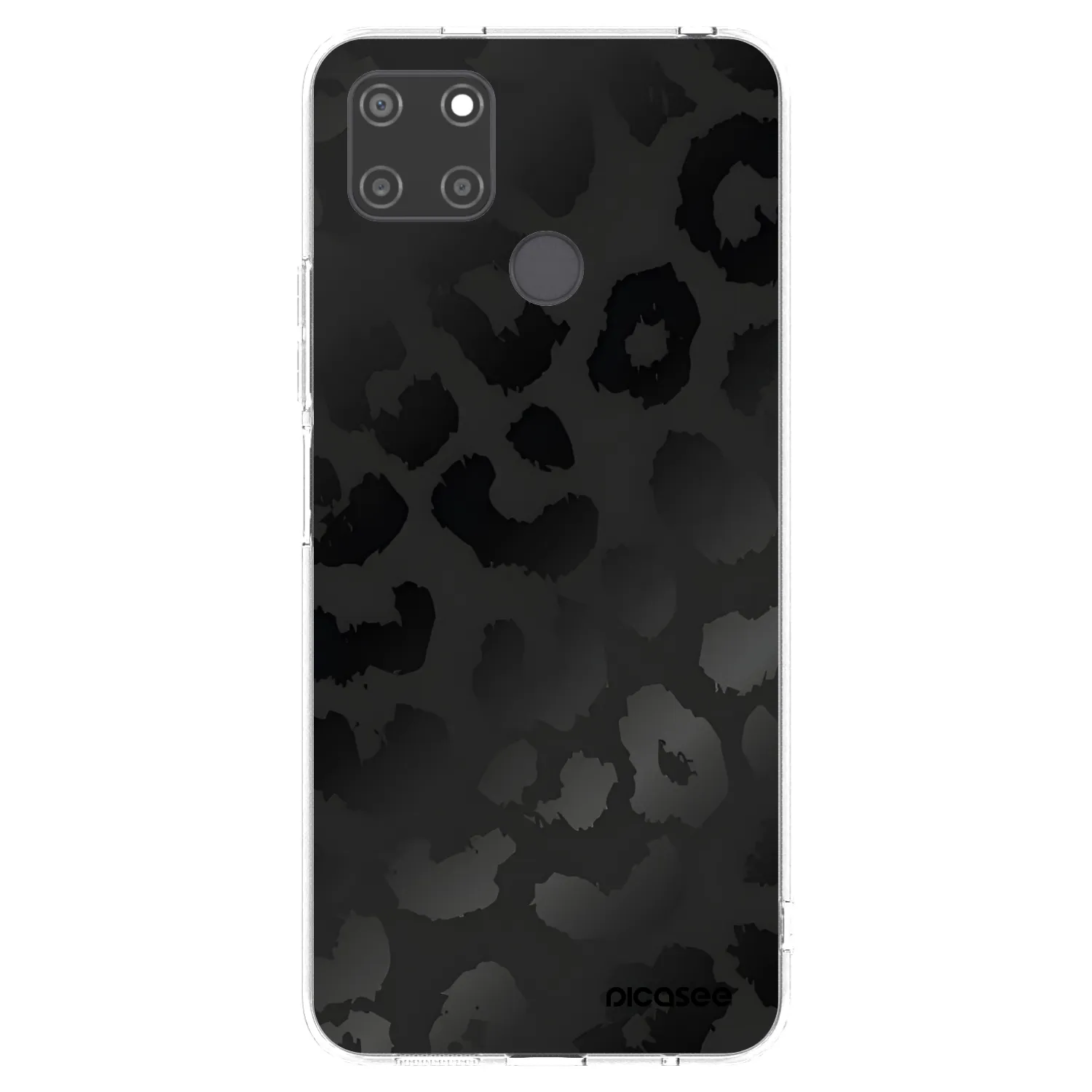 Picasee silikónový prehľadný obal pre Realme C21Y - Midnight Leopard