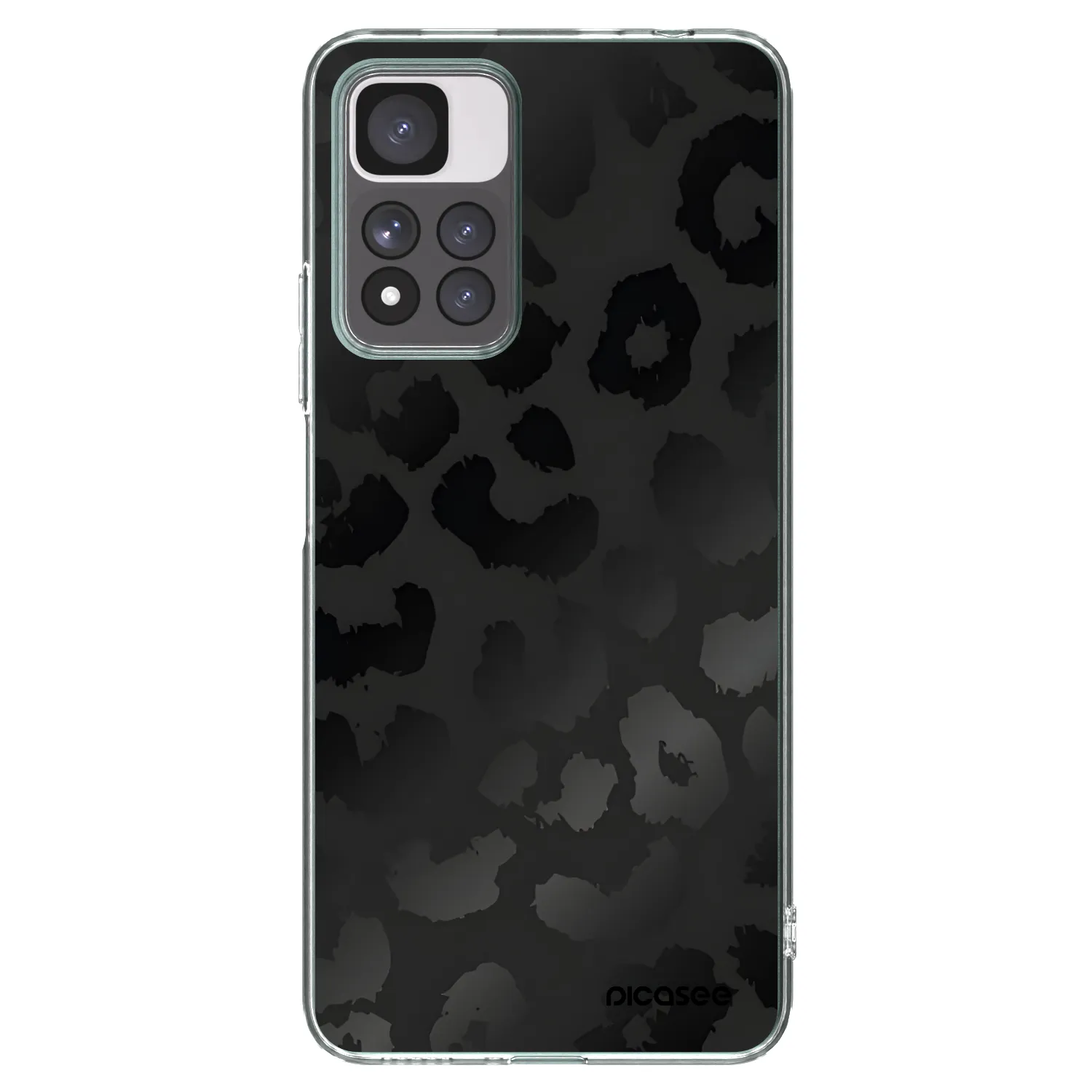Picasee silikónový prehľadný obal pre Xiaomi Redmi Note 11 Pro+ 5G - Midnight Leopard