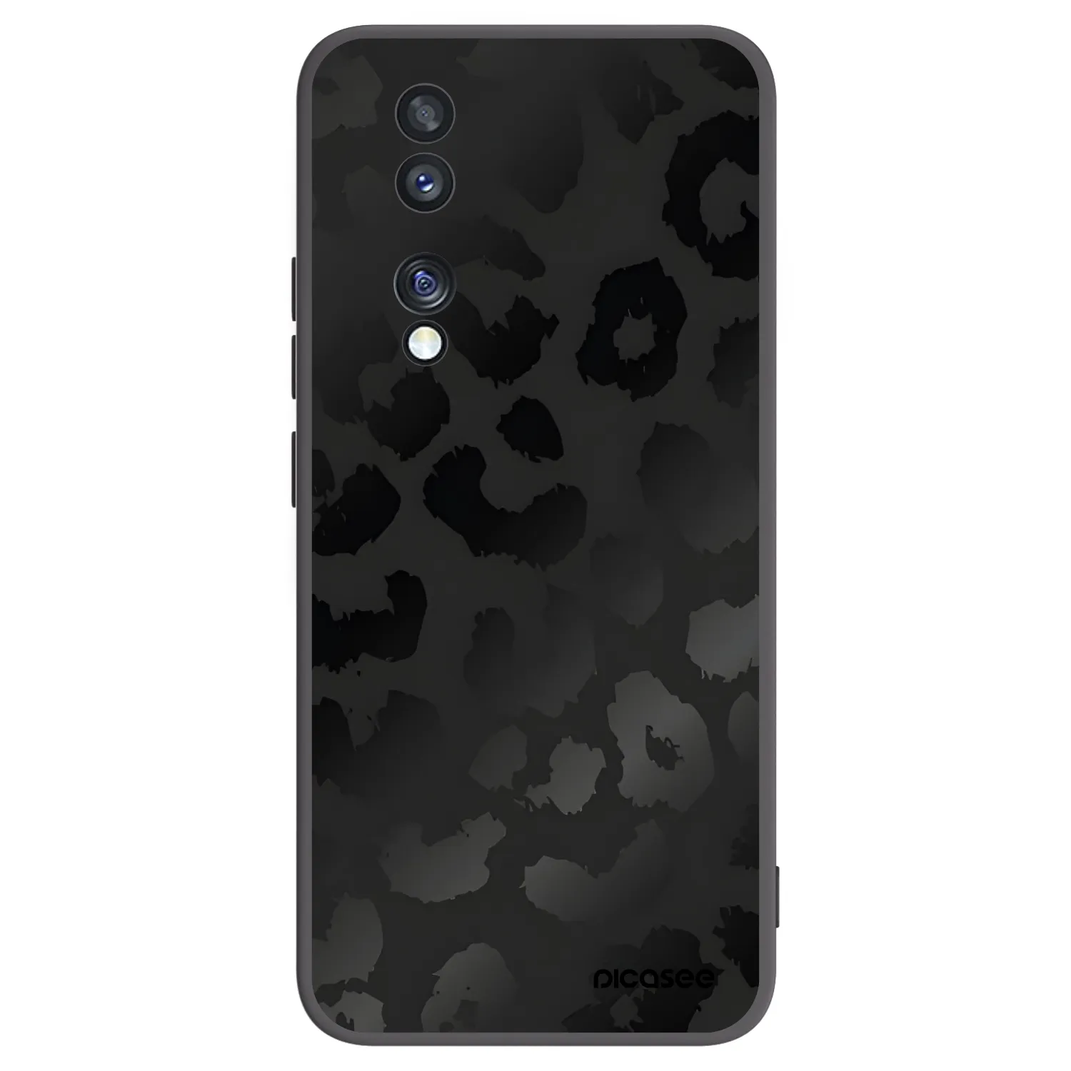 Picasee silikónový čierny obal pre Honor 70 - Midnight Leopard