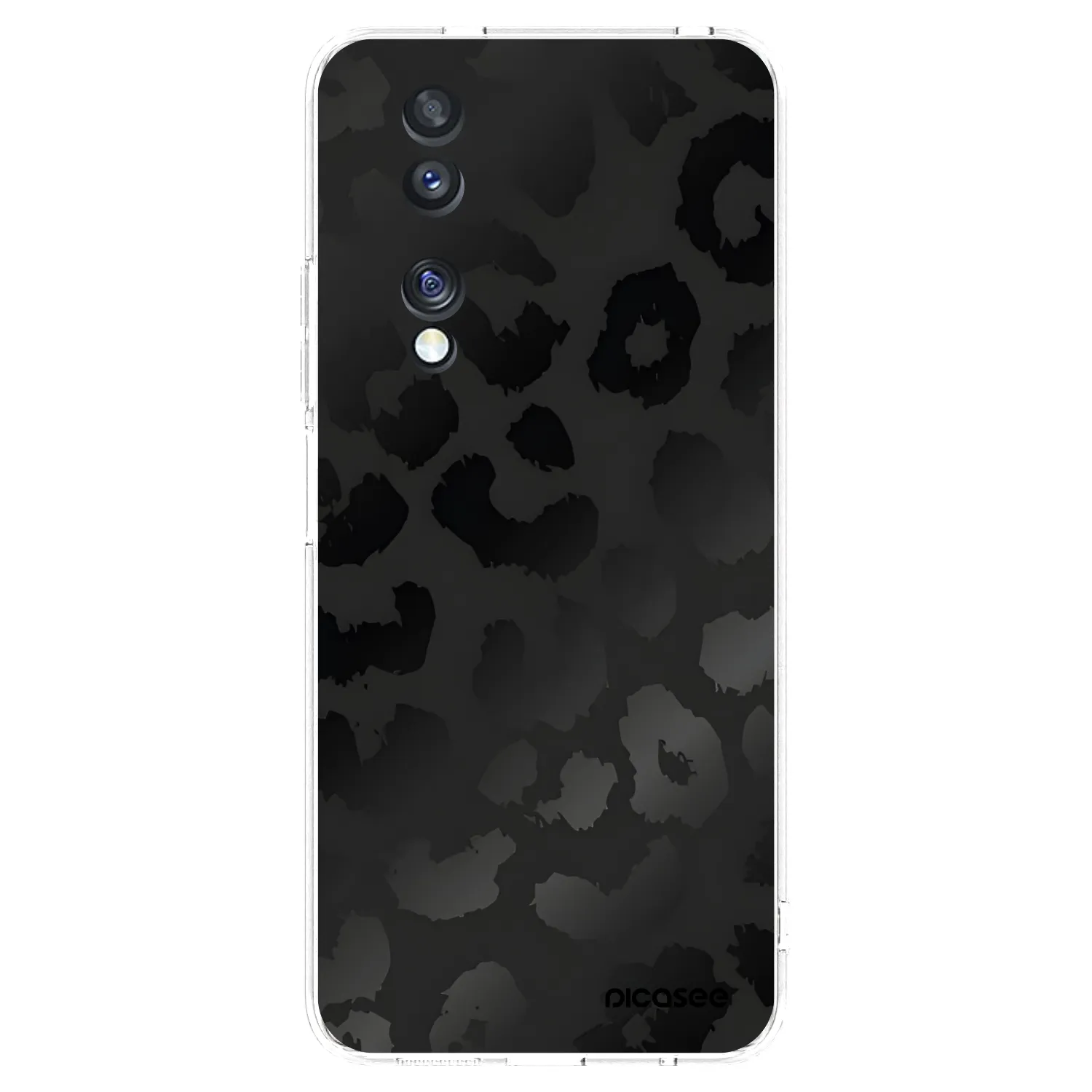 Picasee silikónový prehľadný obal pre Honor 70 - Midnight Leopard