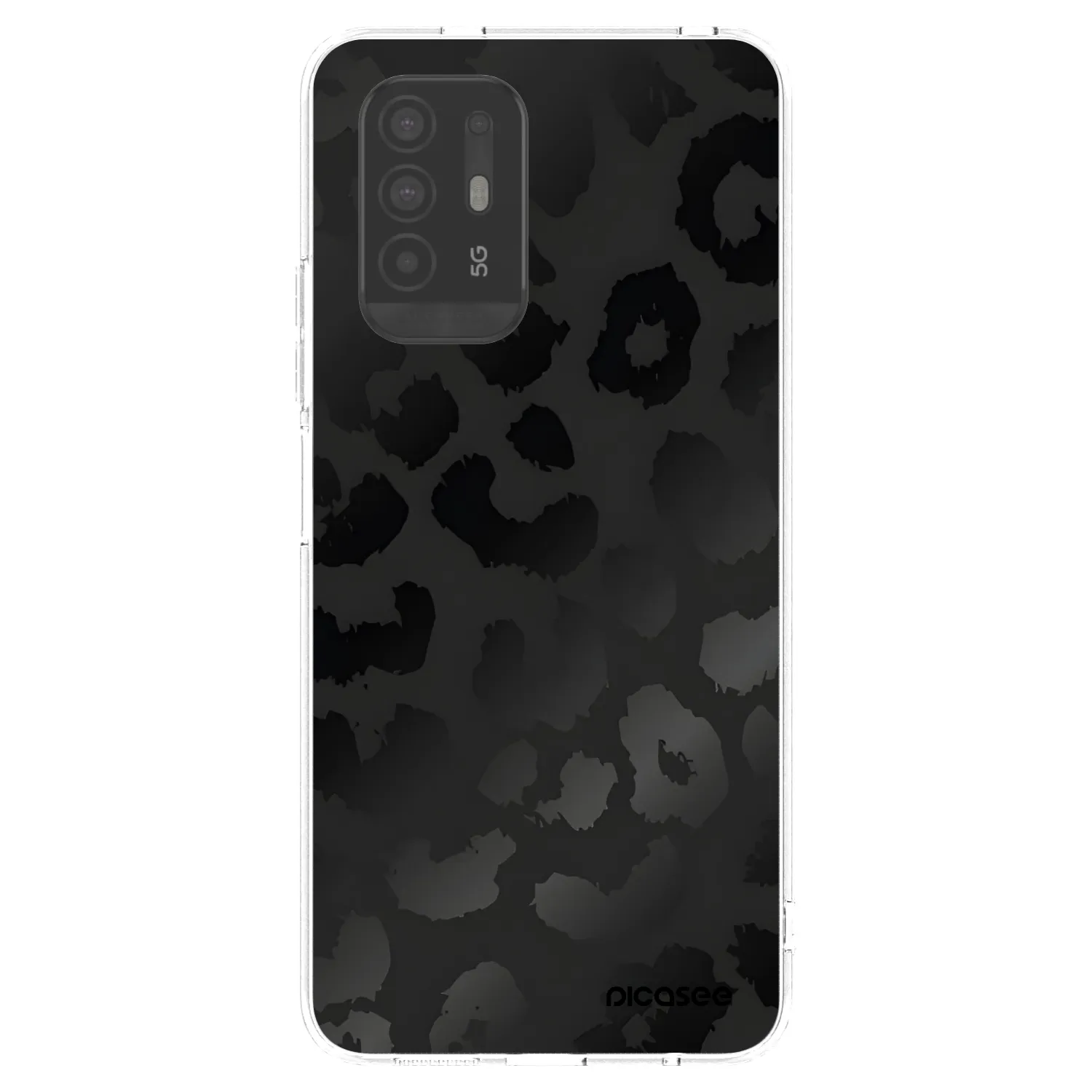 Picasee silikónový prehľadný obal pre OPPO A94 5G - Midnight Leopard
