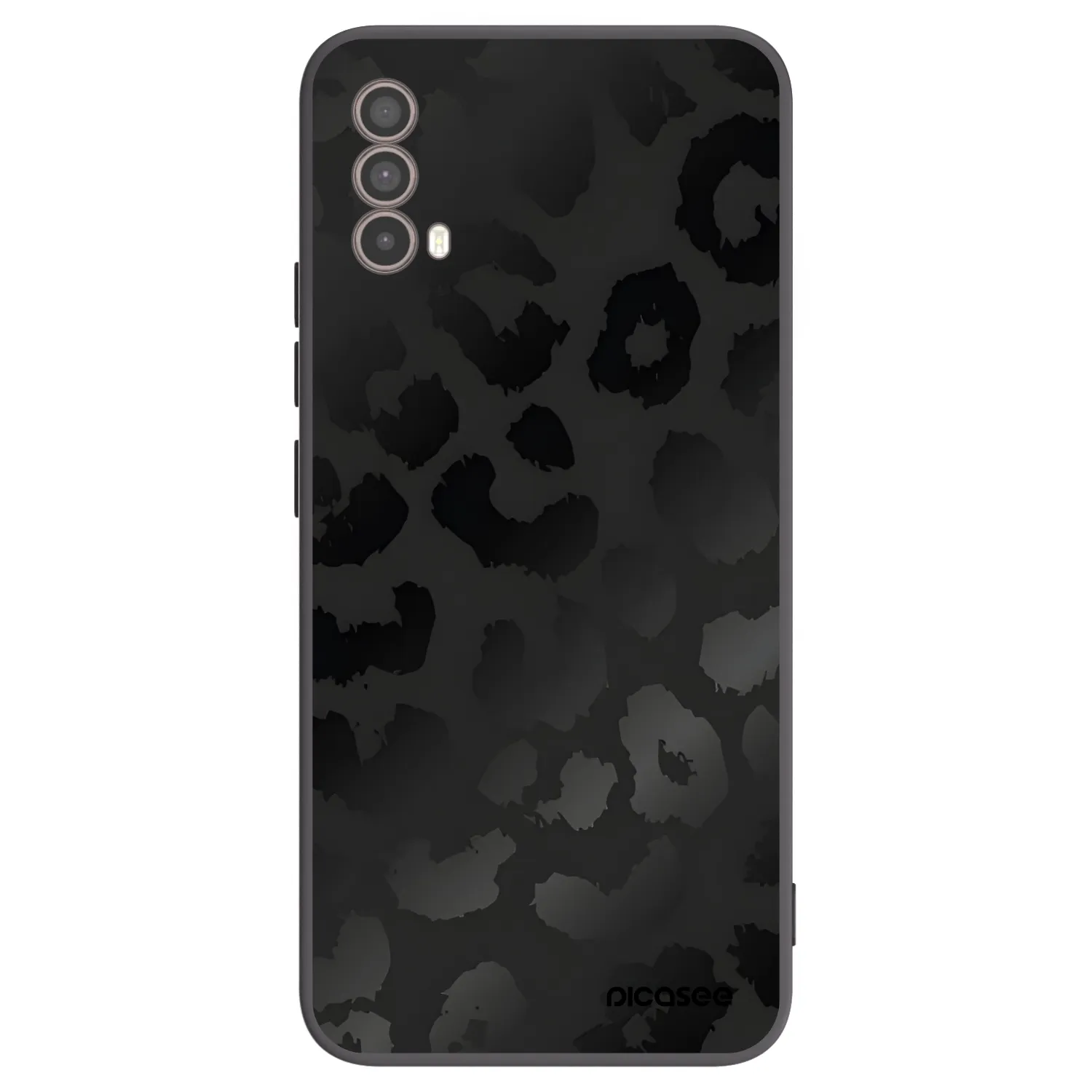 Picasee silikónový čierny obal pre Motorola Moto E40 - Midnight Leopard