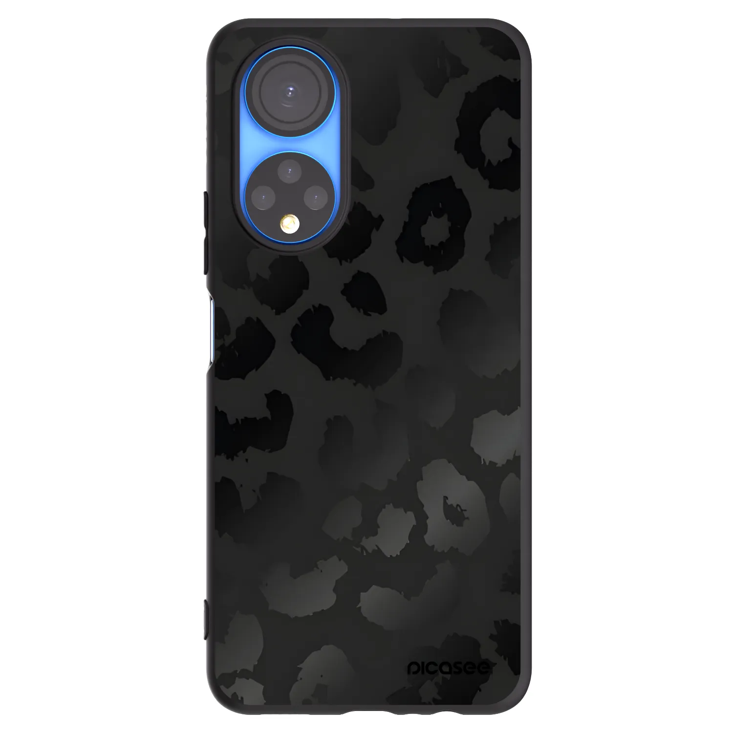 Picasee silikónový čierny obal pre Honor X7 - Midnight Leopard