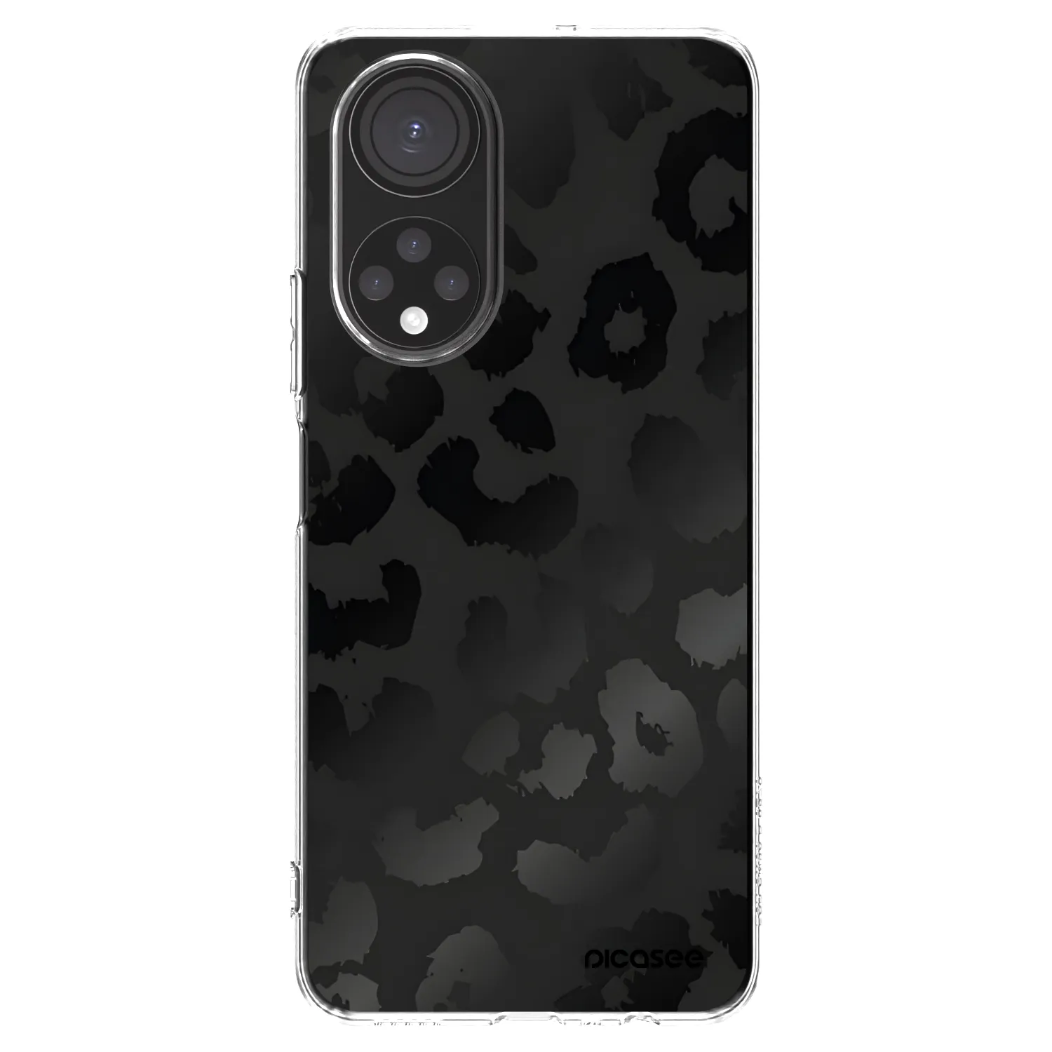 Picasee silikónový prehľadný obal pre Honor X7 - Midnight Leopard