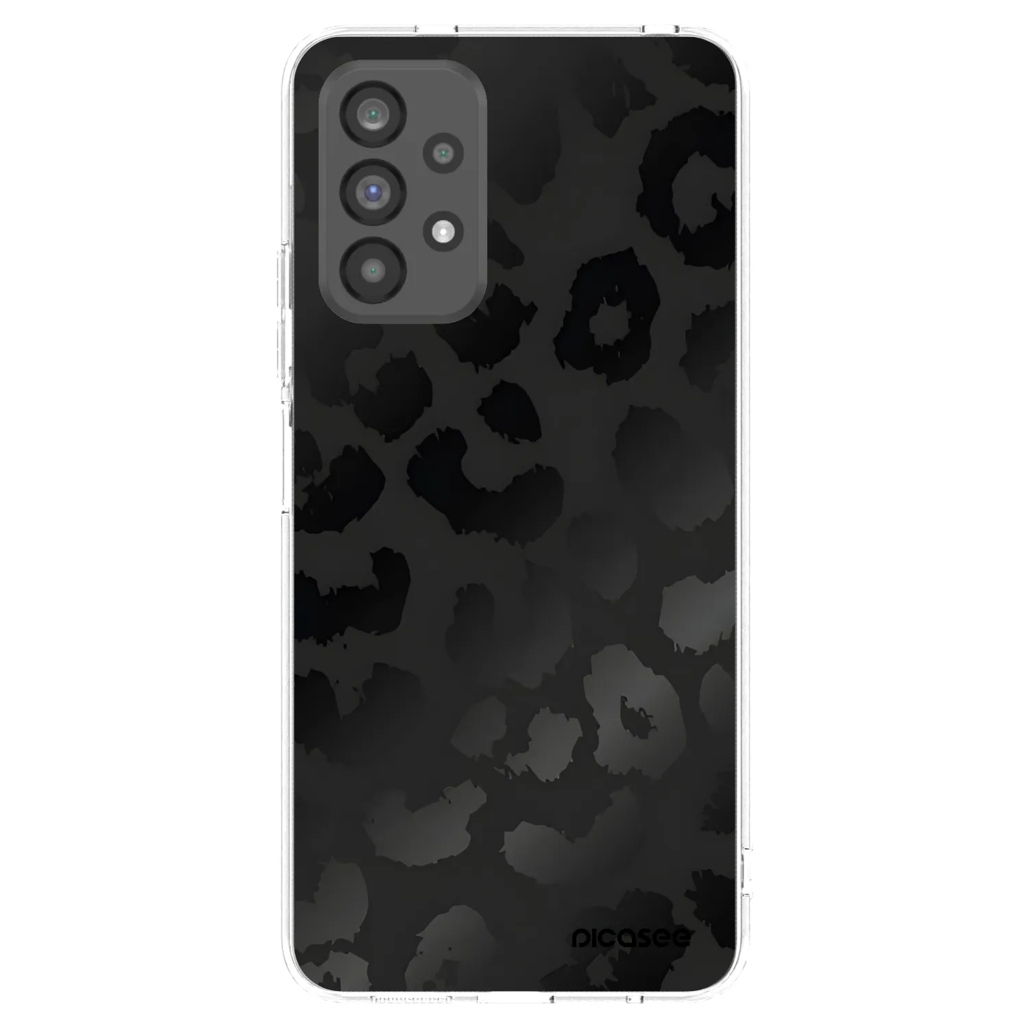Picasee silikónový prehľadný obal pre Samsung Galaxy A73 5G - Midnight Leopard
