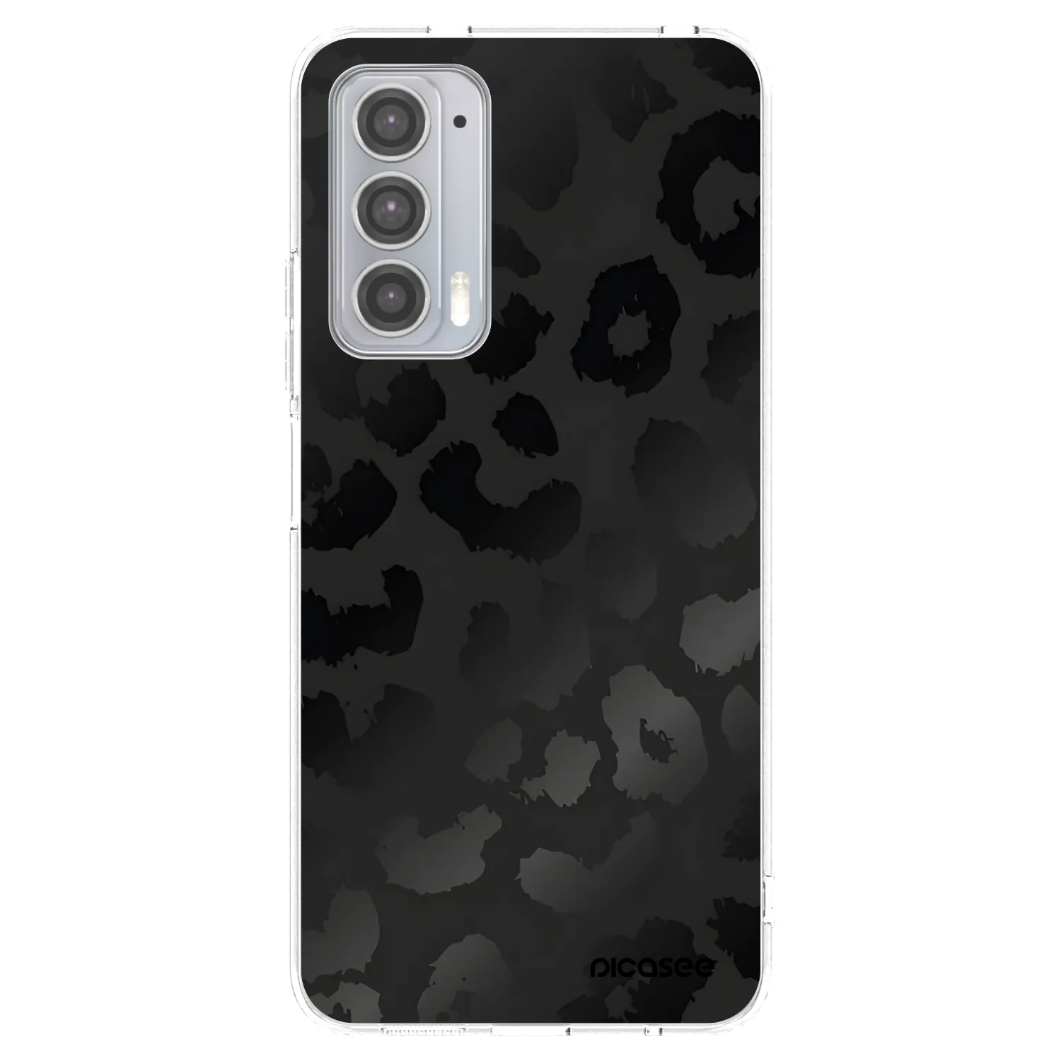 Picasee silikónový prehľadný obal pre Motorola Edge 20 - Midnight Leopard