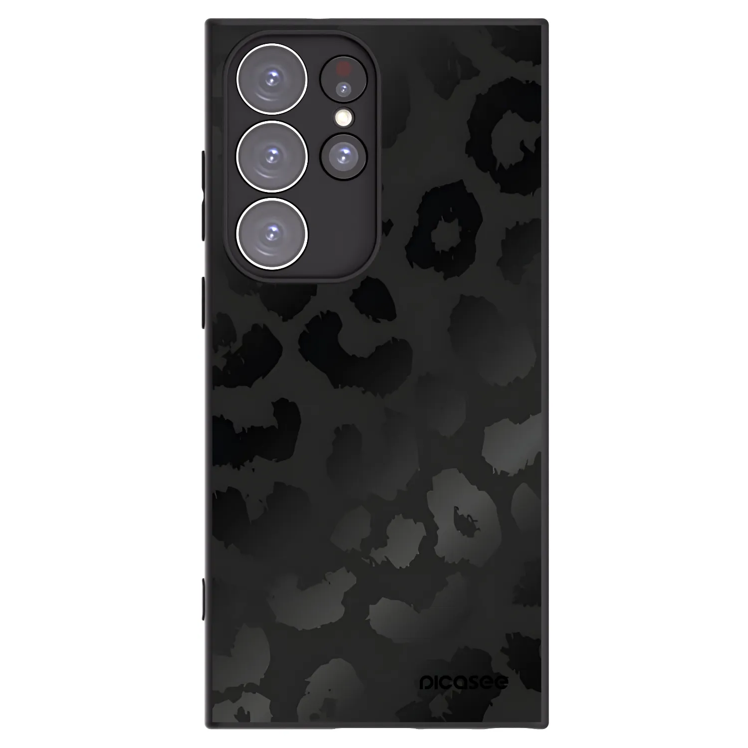 Picasee silikónový čierny obal pre Samsung Galaxy S23 Ultra 5G - Midnight Leopard