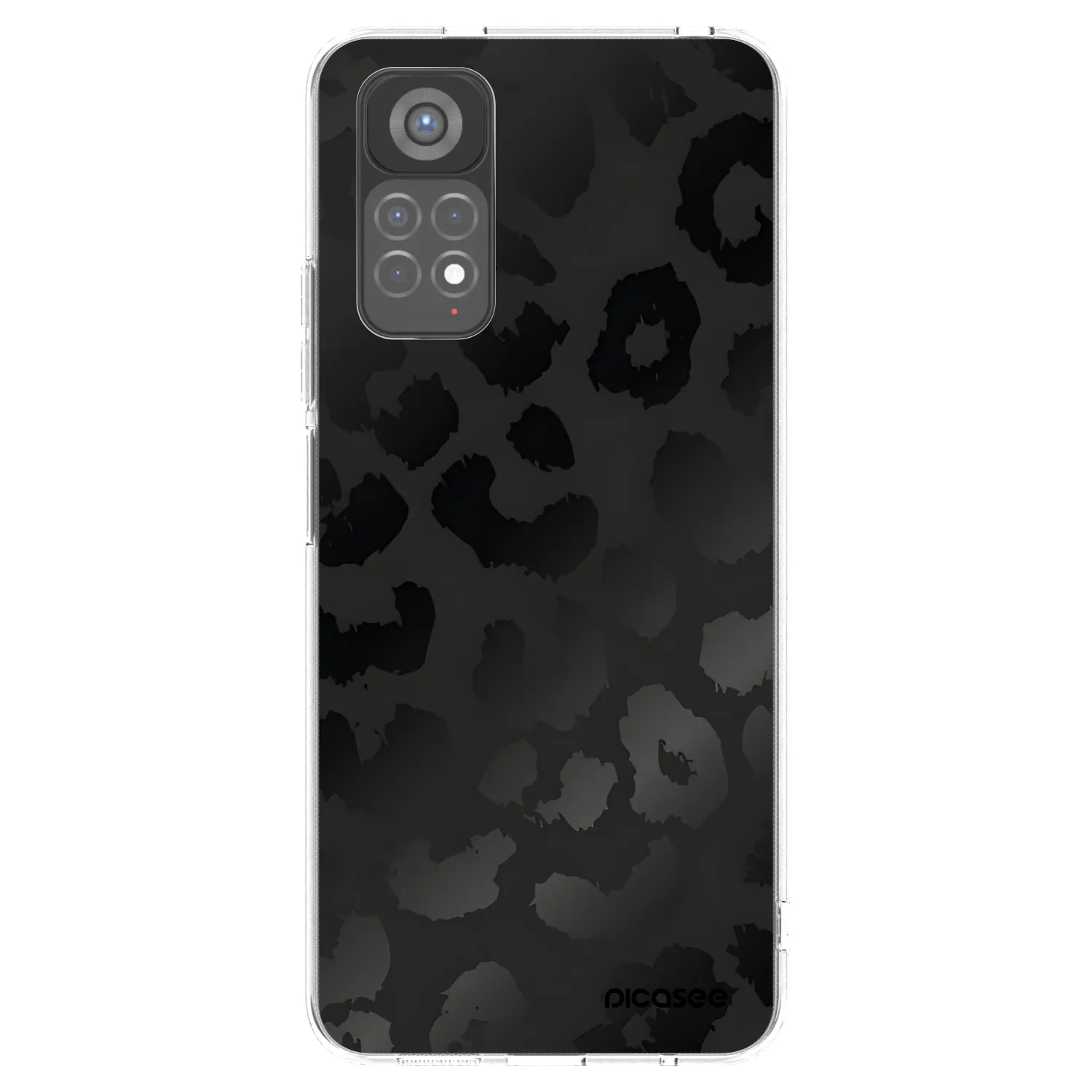 Picasee silikónový prehľadný obal pre Xiaomi Redmi Note 11S 5G - Midnight Leopard