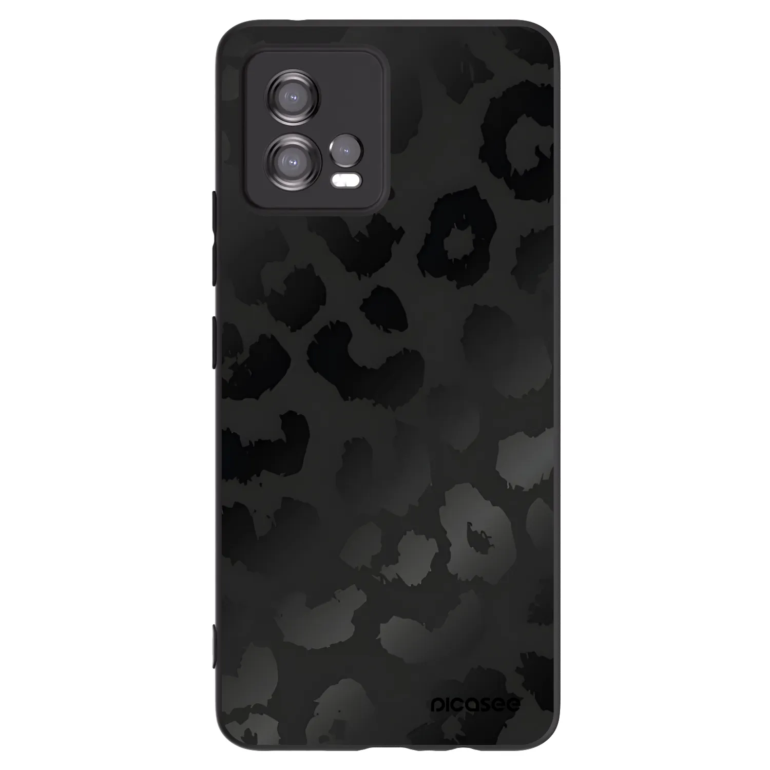 Picasee silikónový čierny obal pre Motorola Moto G72 - Midnight Leopard
