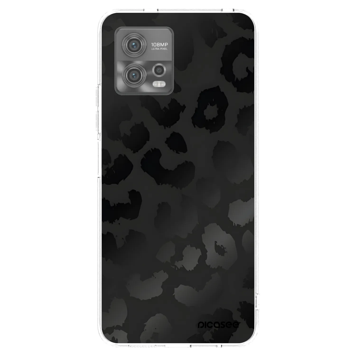 Picasee silikónový prehľadný obal pre Motorola Moto G72 - Midnight Leopard