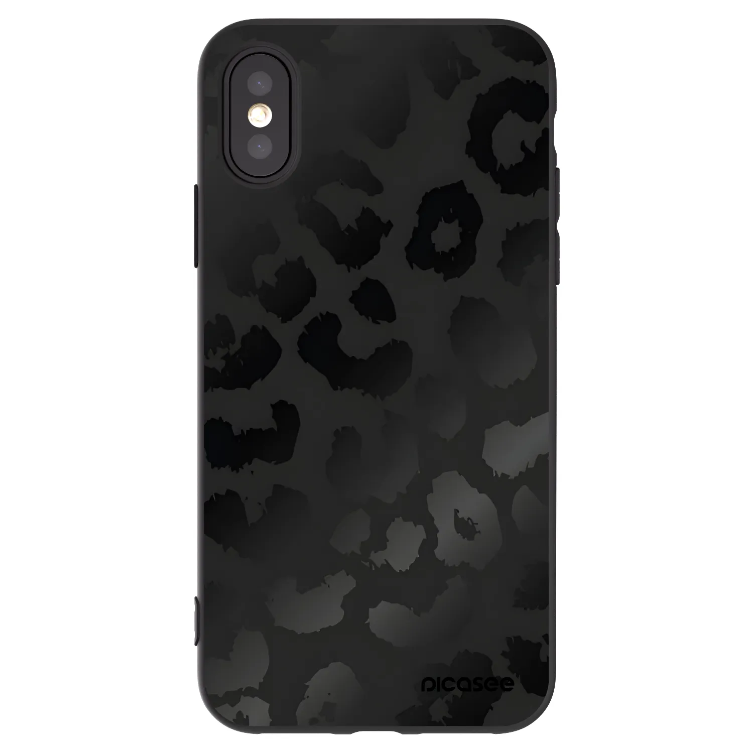Picasee silikónový čierny obal pre Apple iPhone X/XS - Midnight Leopard