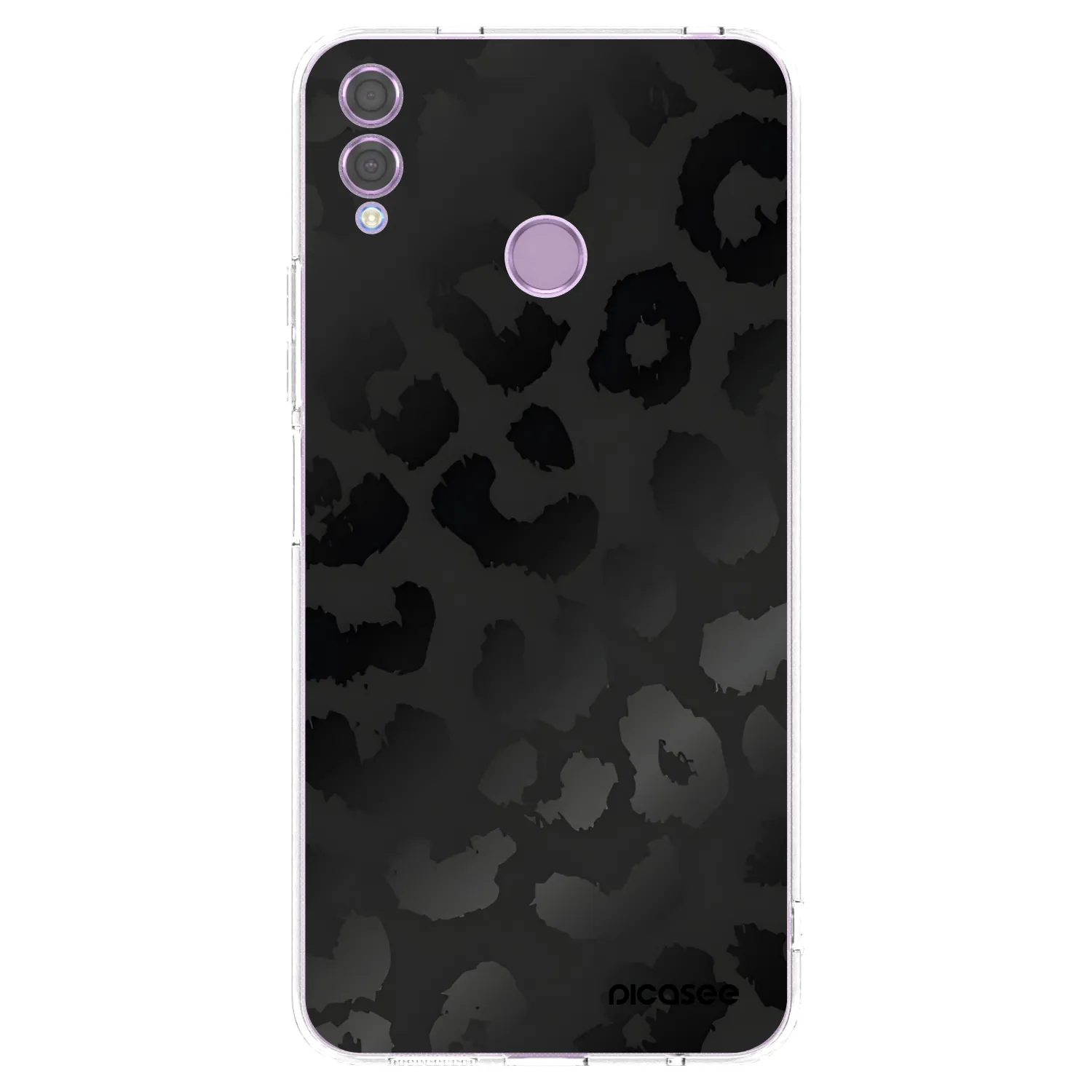 Picasee silikónový prehľadný obal pre Honor 8X - Midnight Leopard