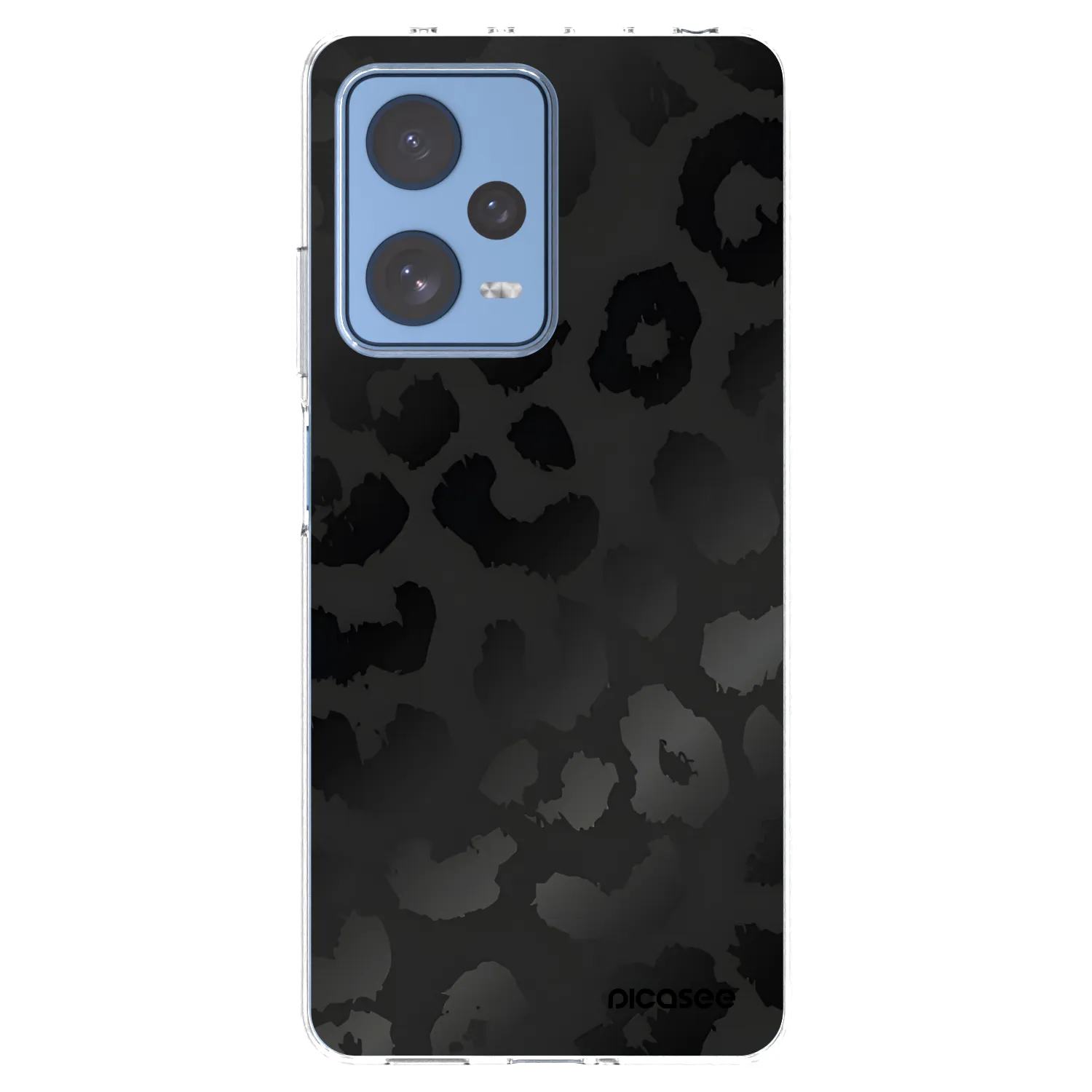 Picasee silikónový prehľadný obal pre Xiaomi Redmi Note 12 Pro 5G - Midnight Leopard